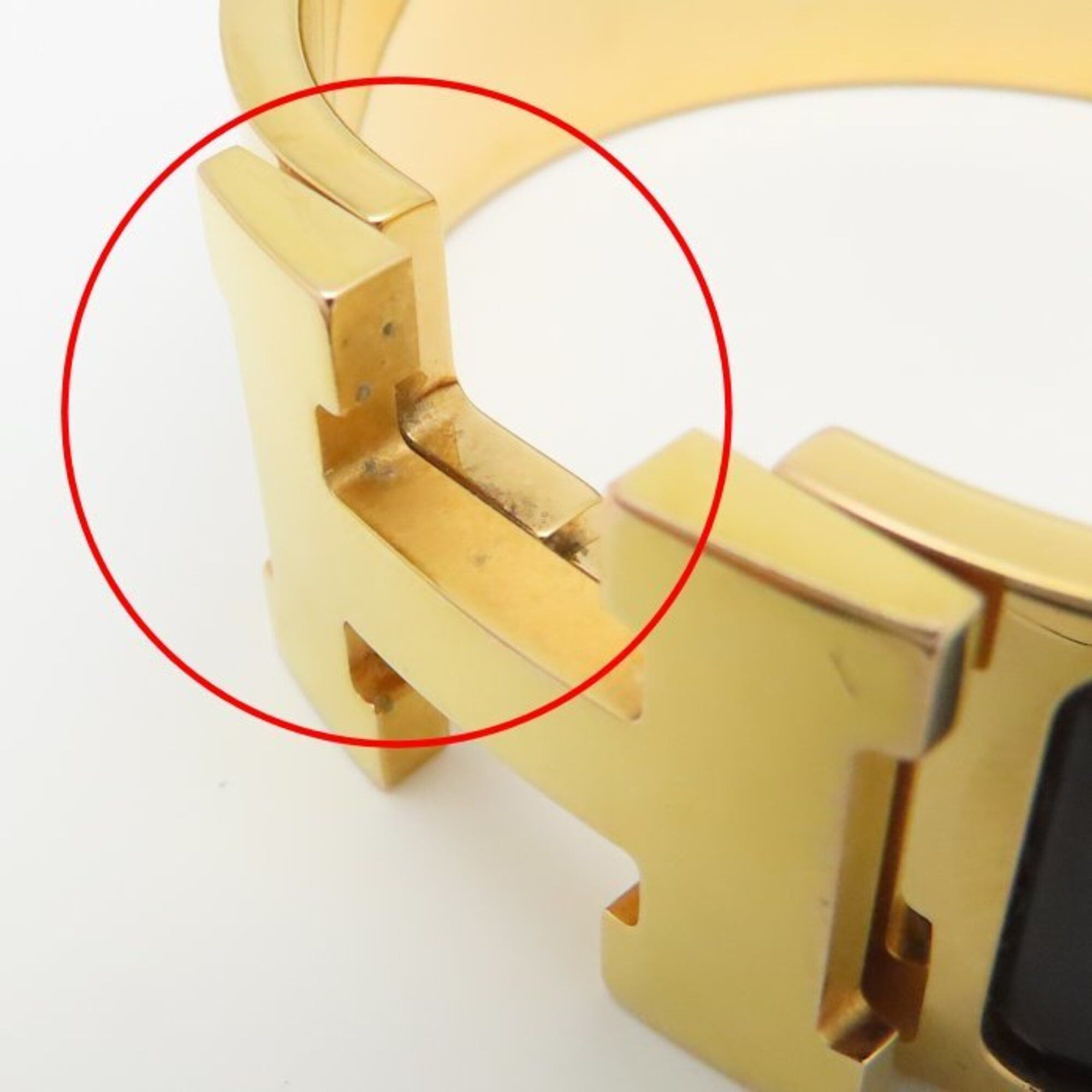 Hermes HERMES Clic Clac GM Bangle, Black x Gold, GP Enamel, Women's, 295307 Size ONE SIZE - 6 Thumbnail