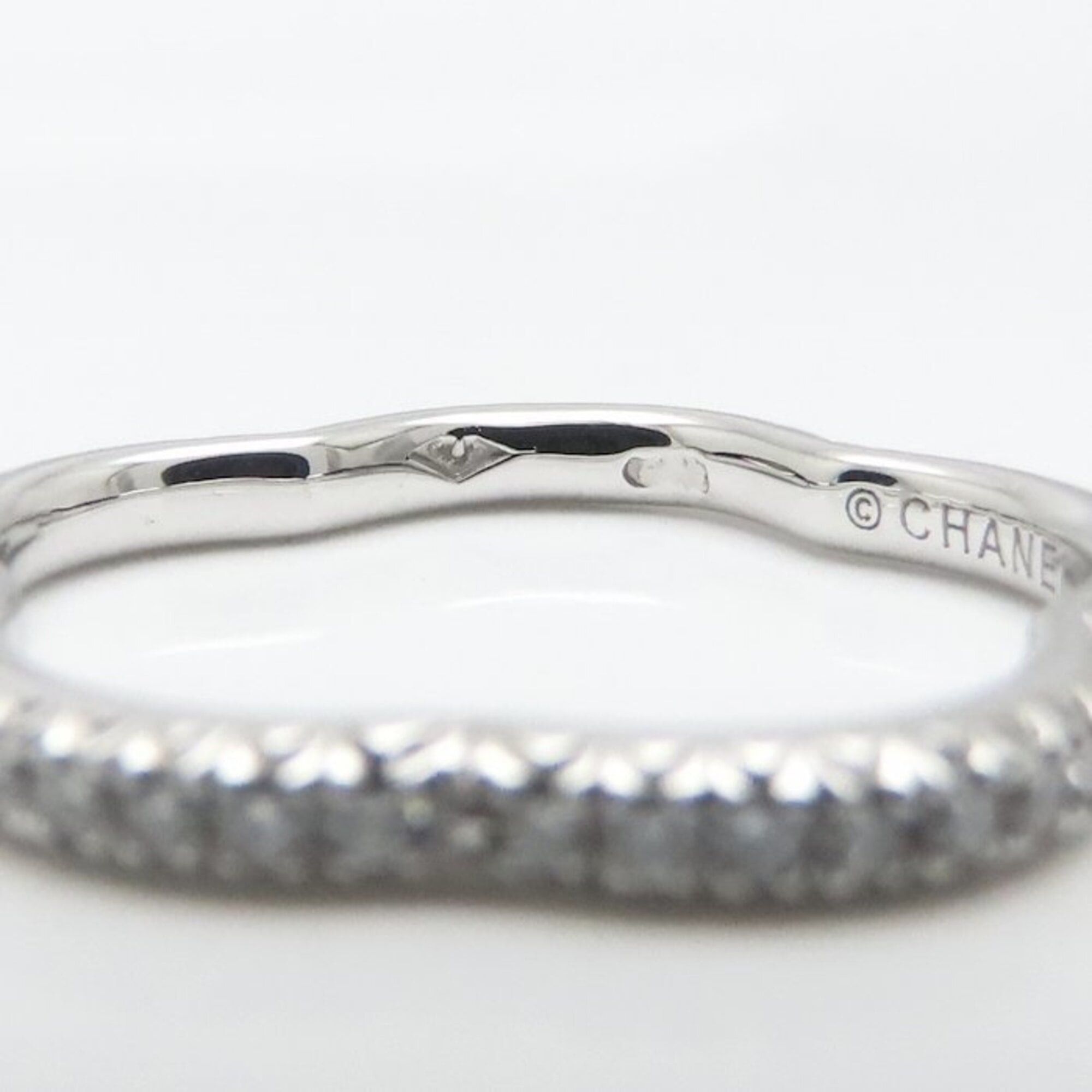 Chanel CHANEL Camellia Diamond Eternity Ring, Size #48, 18K White Gold, Women's, J3211 295242 Size ONE SIZE - 7 Thumbnail