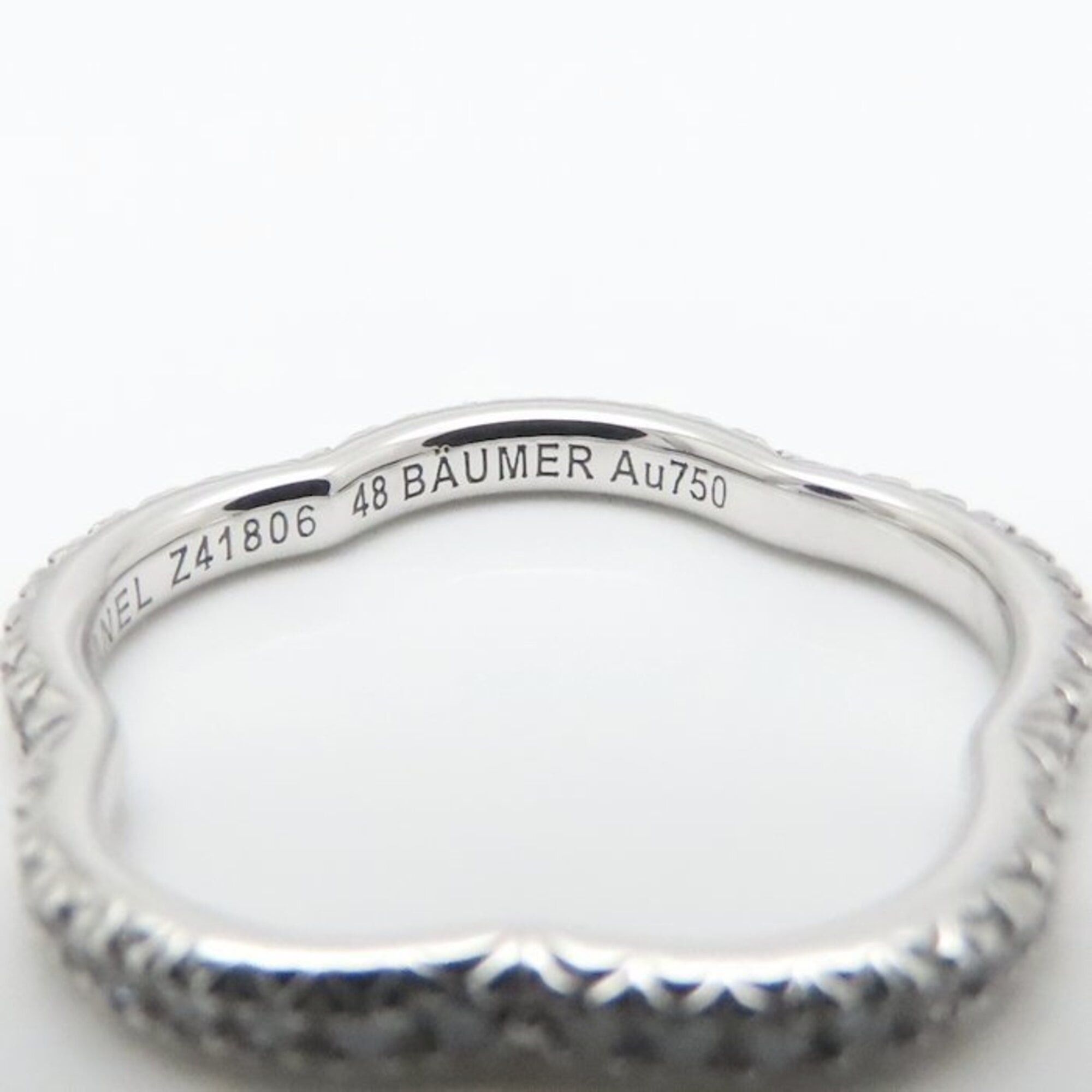 Chanel CHANEL Camellia Diamond Eternity Ring, Size #48, 18K White Gold, Women's, J3211 295242 Size ONE SIZE - 9 Thumbnail