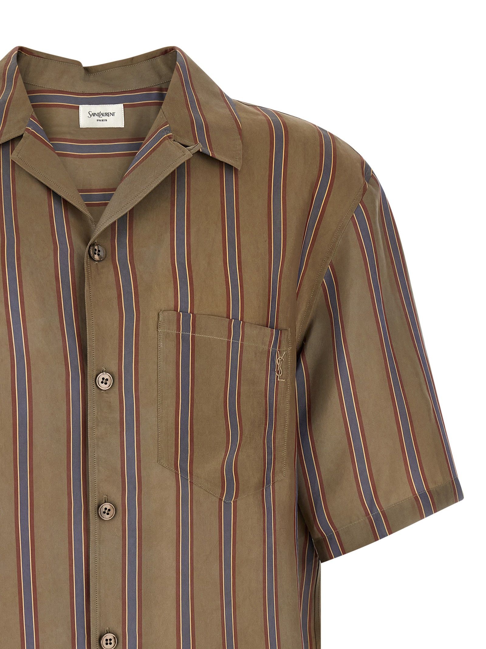 Saint Laurent Paris 'Cassandre' Striped Shirt Size US S / EU 44-46 / 1 - 3 Thumbnail