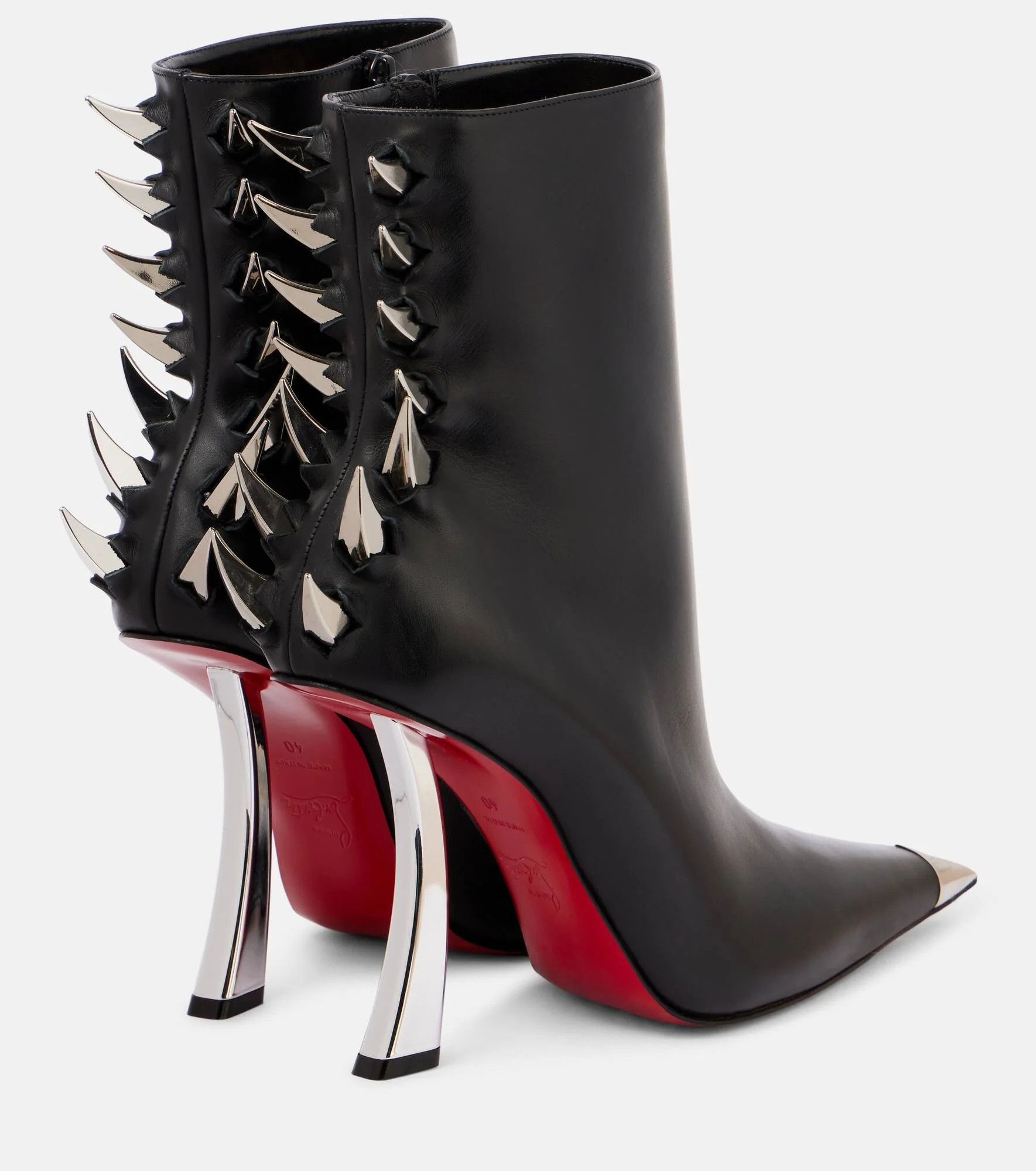 Christian Louboutin kate max leather booty spikes claw black Size US 7 / IT 37 - 2 Thumbnail