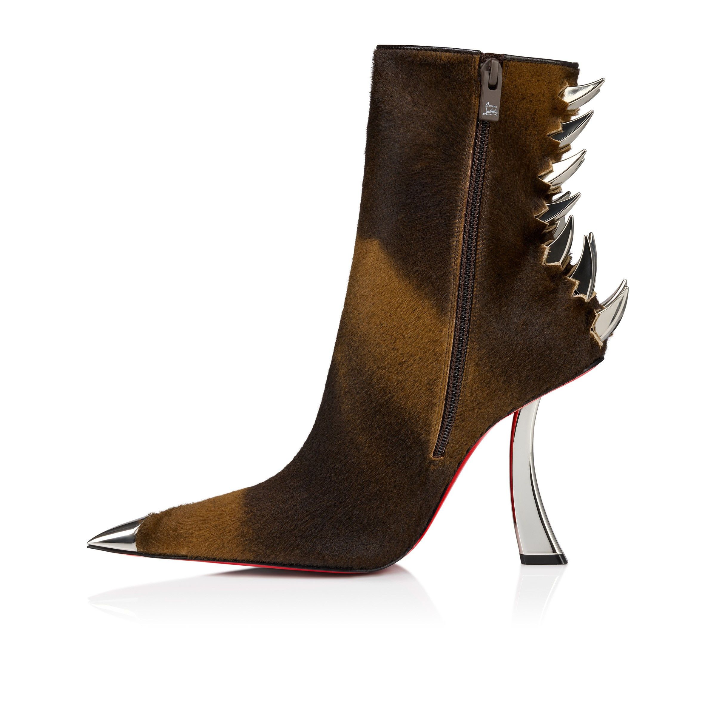 Christian Louboutin kate max booty spikes claw brown pony horsy leather Size US 5 / IT 35 - 4 Thumbnail