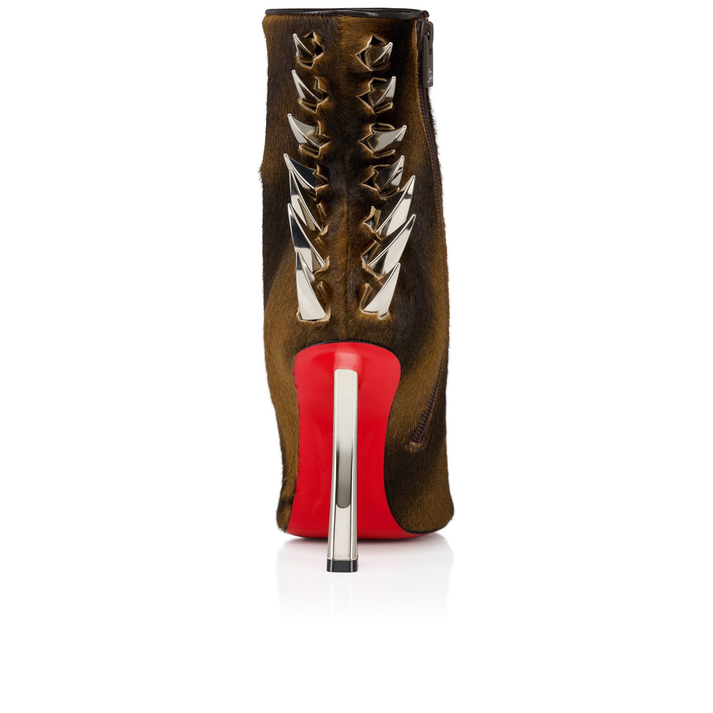 Christian Louboutin kate max booty spikes claw brown pony horsy leather Size US 10 / IT 40 - 3 Thumbnail