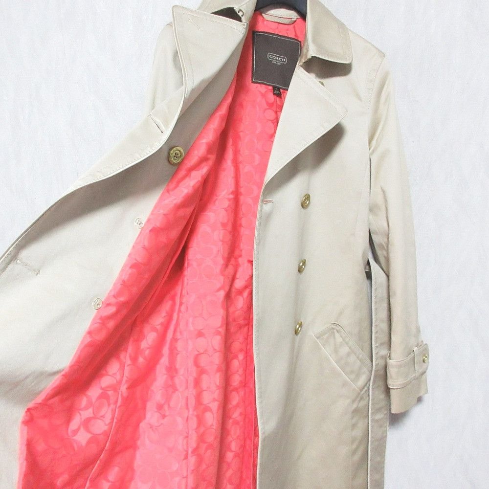 Coach Coach COACH Signature Lined Trench Coat Textile Outerwear DUTY FREE for USA Size ONE SIZE - 6 Thumbnail