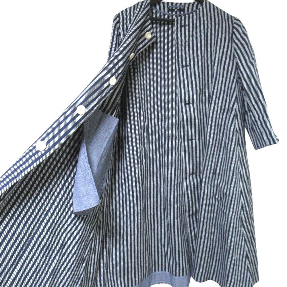 Other 45 45R Stripe Collarless Coat Textile Outerwear 8032003 DUTY FREE for USA Size ONE SIZE - 4 Thumbnail