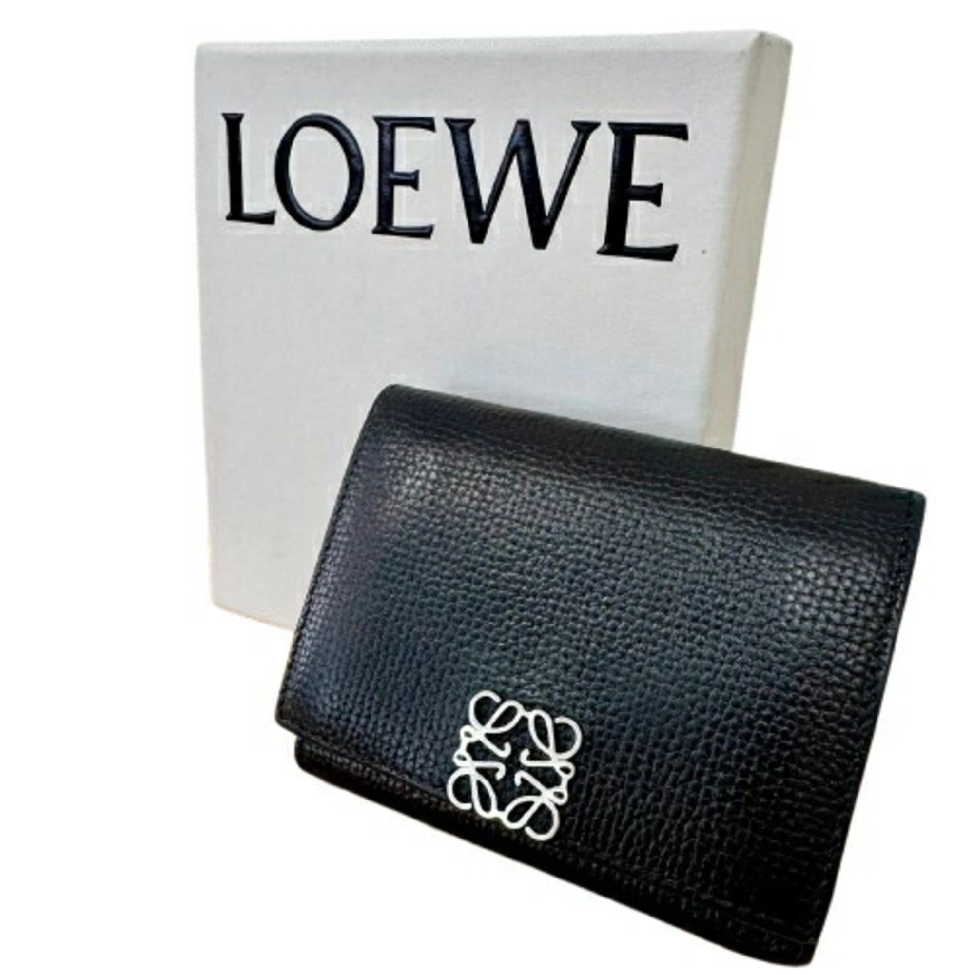 Loewe LOEWE Anagram Trifold Compact Wallet, Black, Women's Size ONE SIZE - 9 Thumbnail