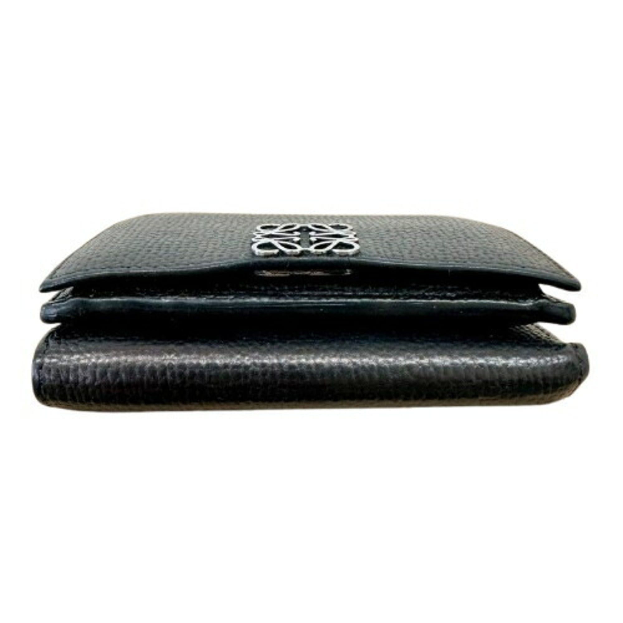 Loewe LOEWE Anagram Trifold Compact Wallet, Black, Women's Size ONE SIZE - 5 Thumbnail