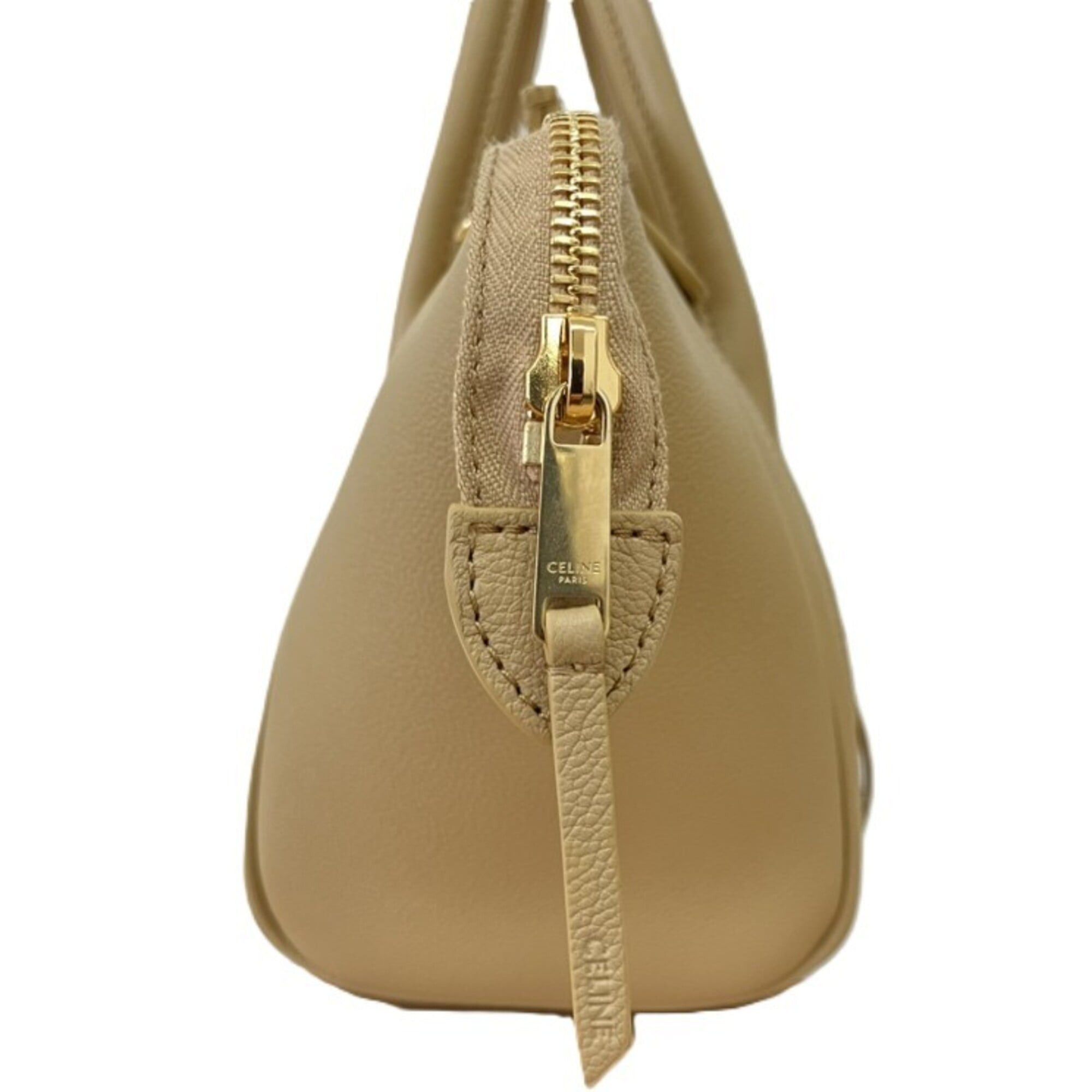 Celine CELINE Small New Luggage Shoulder Bag, Beige Size ONE SIZE - 3 Thumbnail