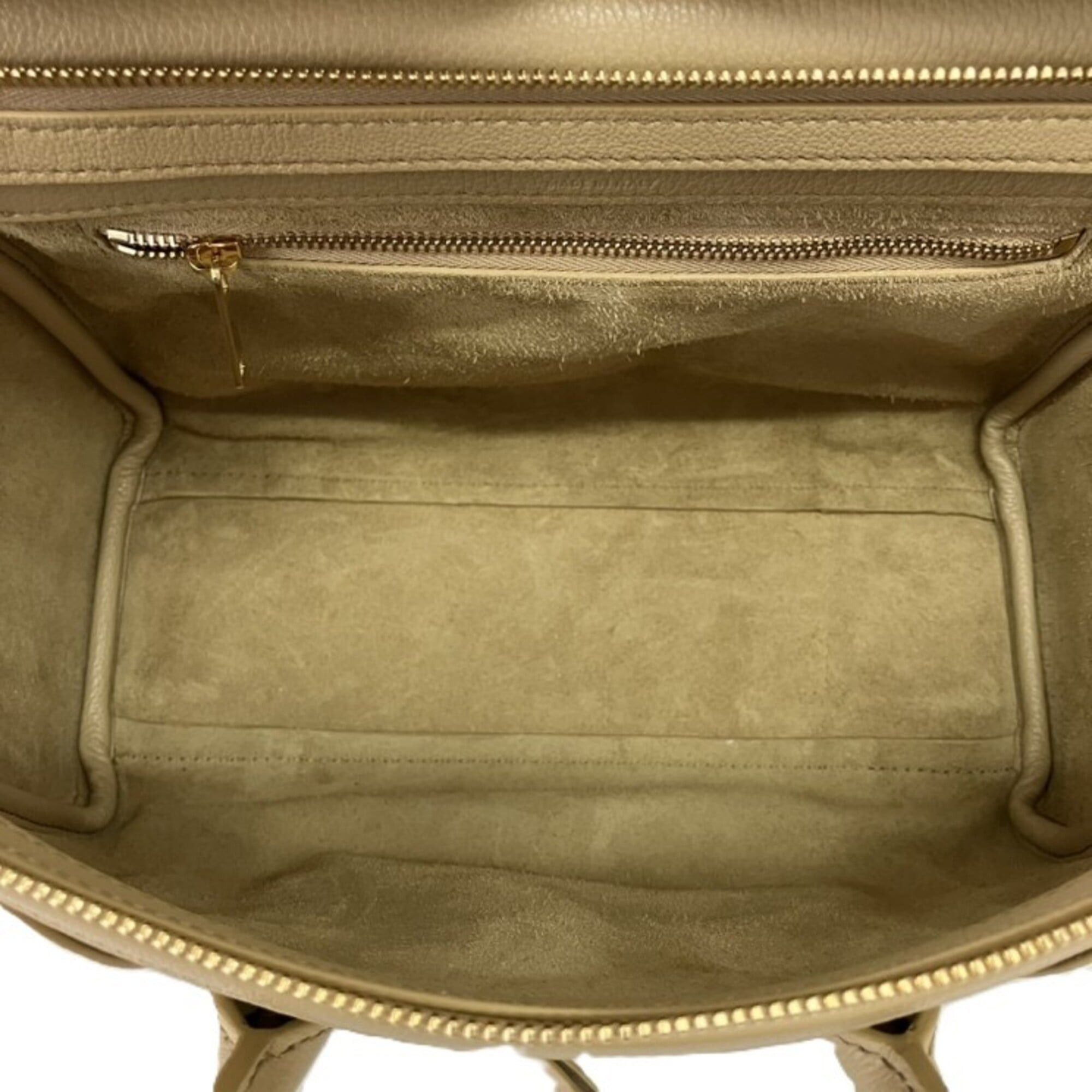 Celine CELINE Small New Luggage Shoulder Bag, Beige Size ONE SIZE - 8 Thumbnail