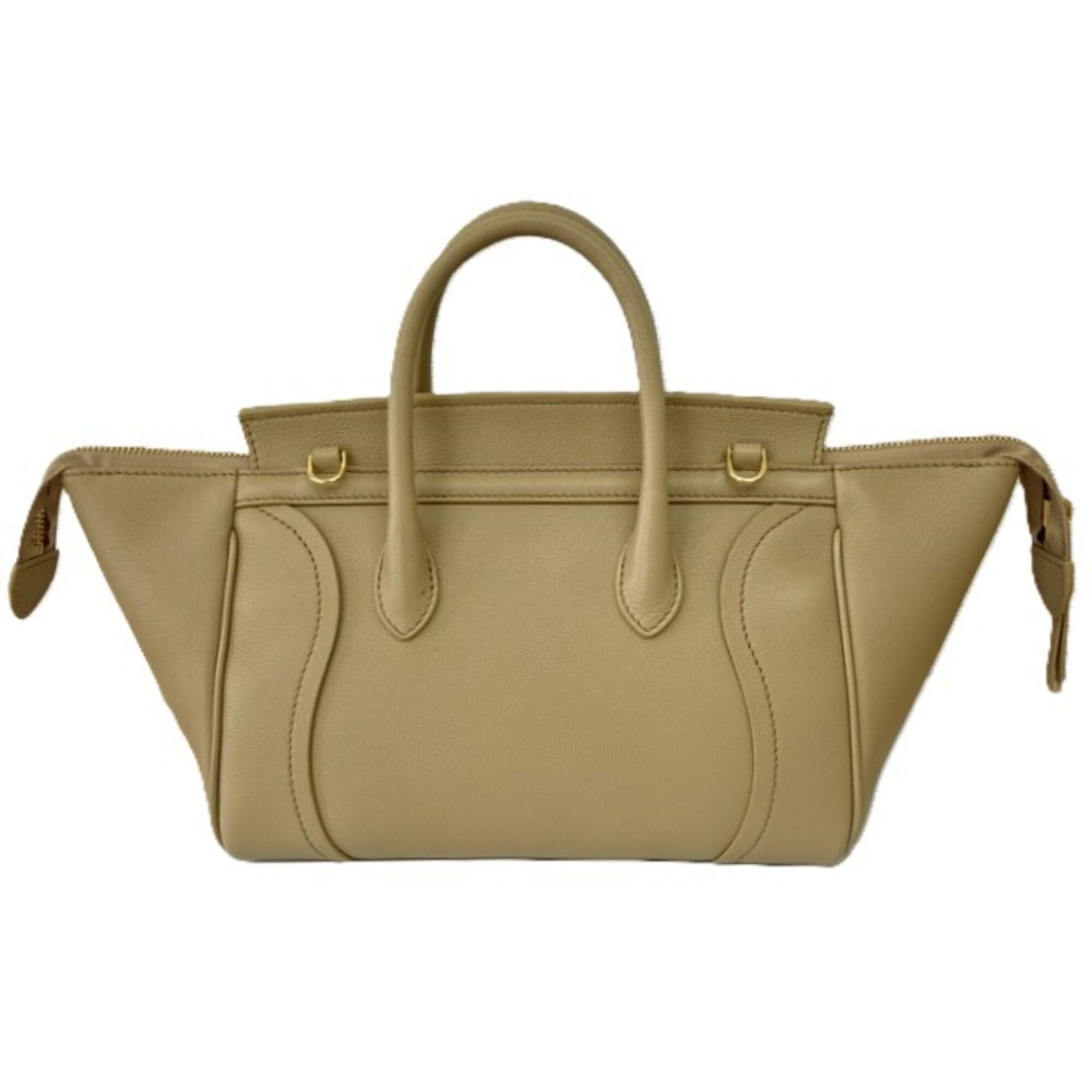 Celine CELINE Small New Luggage Shoulder Bag, Beige Size ONE SIZE - 2 Thumbnail