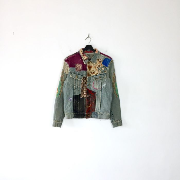 Kapital KAPITAL 15SS VIRGIN MARY PATCHWORK DENIM JACKET | Grailed