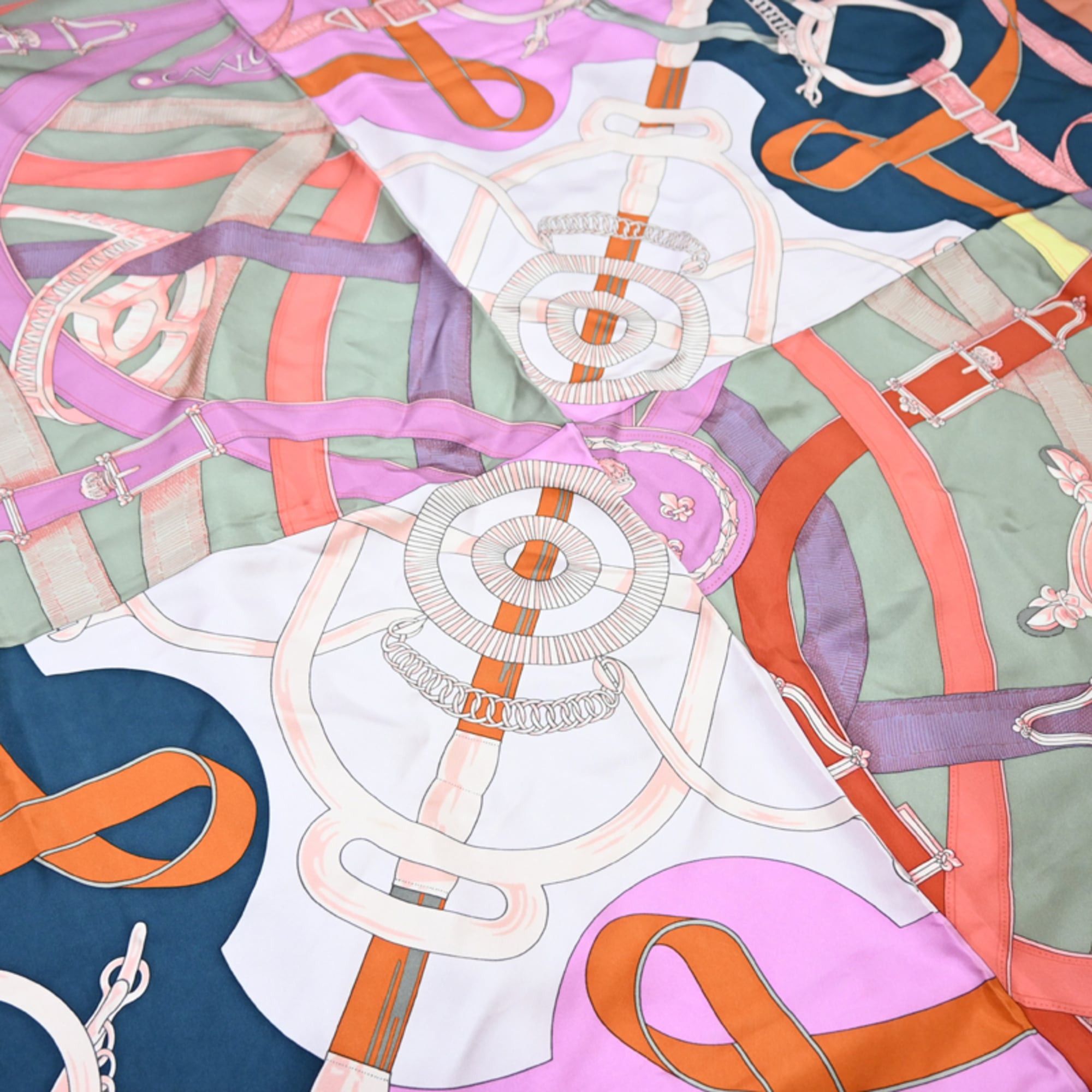 Hermes Hermes Carre Geant 140 CAVALC Women's Scarf/Muffler, Silk, Multicolor Size ONE SIZE - 4 Thumbnail
