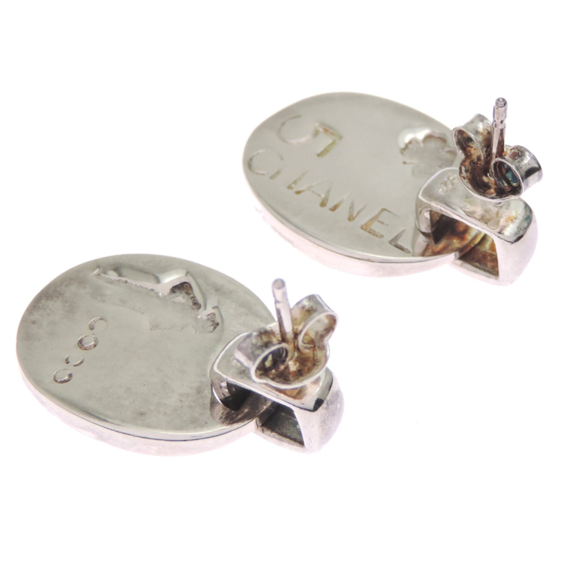 Chanel Chanel Clover No. 5 Women's Earrings, Sterling Silver 925 Size ONE SIZE - 3 Thumbnail