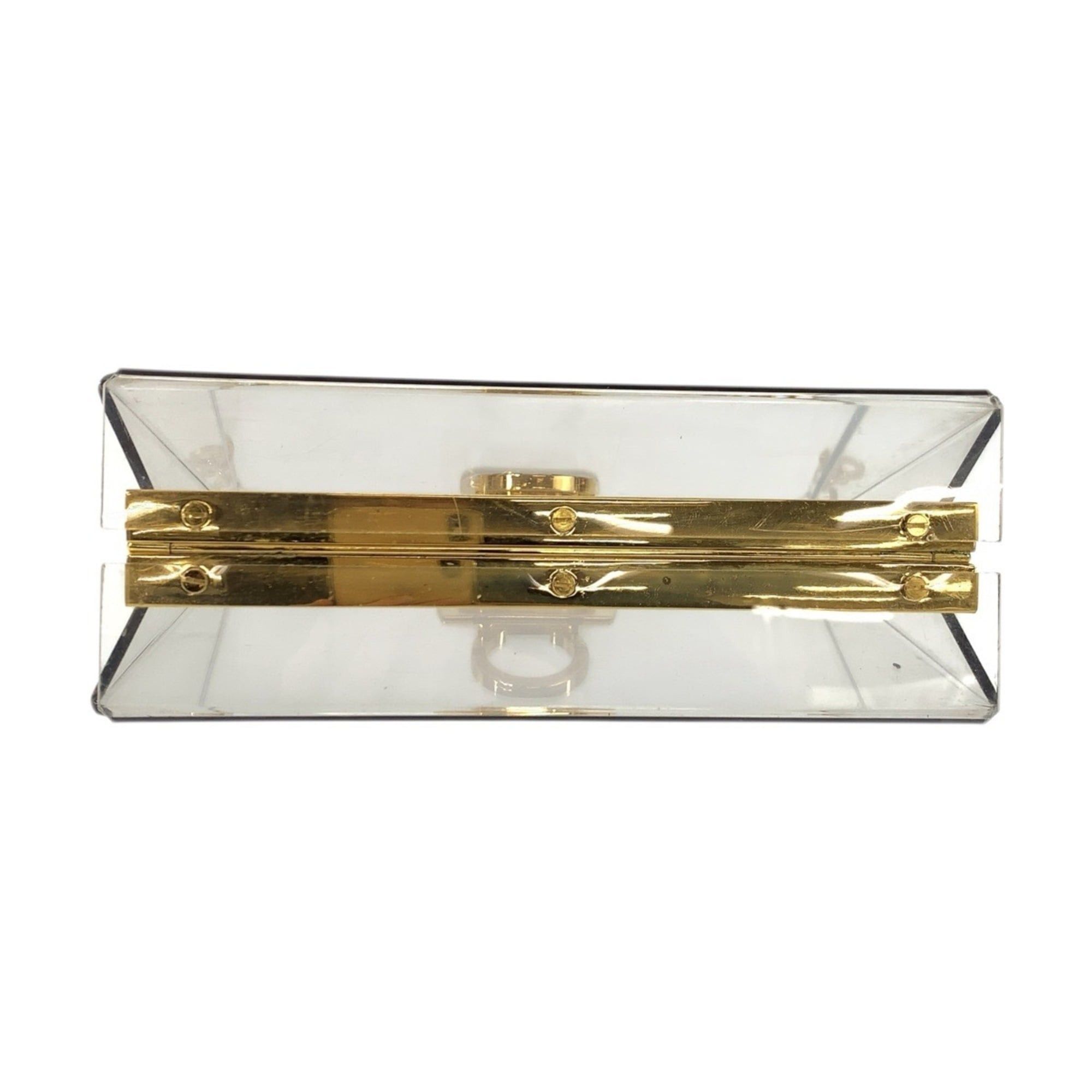 Salvatore Ferragamo Salvatore Ferragamo Gancini Clear Gold Hardware Plastic Chain Shoulder Bag for Women Size ONE SIZE - 10 Thumbnail