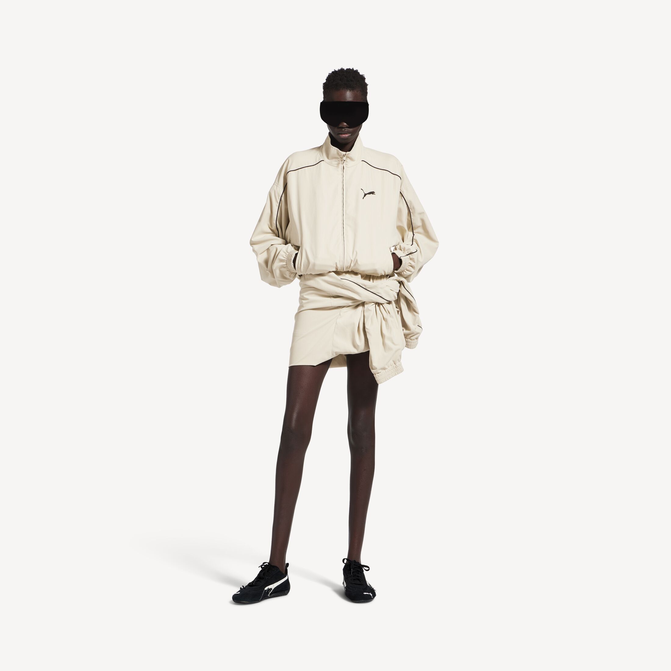 Balenciaga Balenciaga I PUMA Tracksuit Jacket in cream technical fabric Size US L / EU 52-54 / 3 - 3 Thumbnail