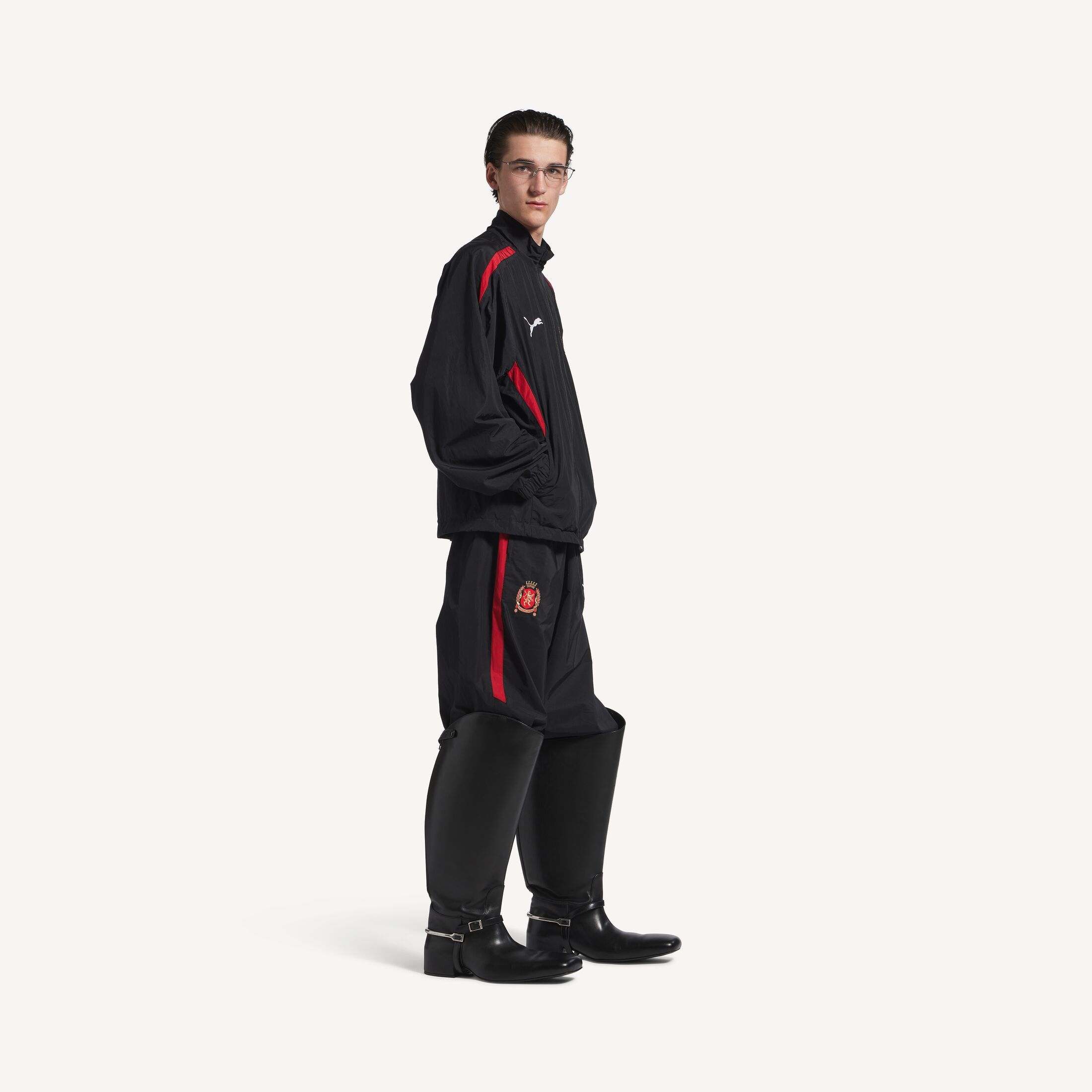Balenciaga PUMA TRACKSUIT JACKET IN BLACK/RED Size US XS / EU 42 / 0 - 4 Thumbnail