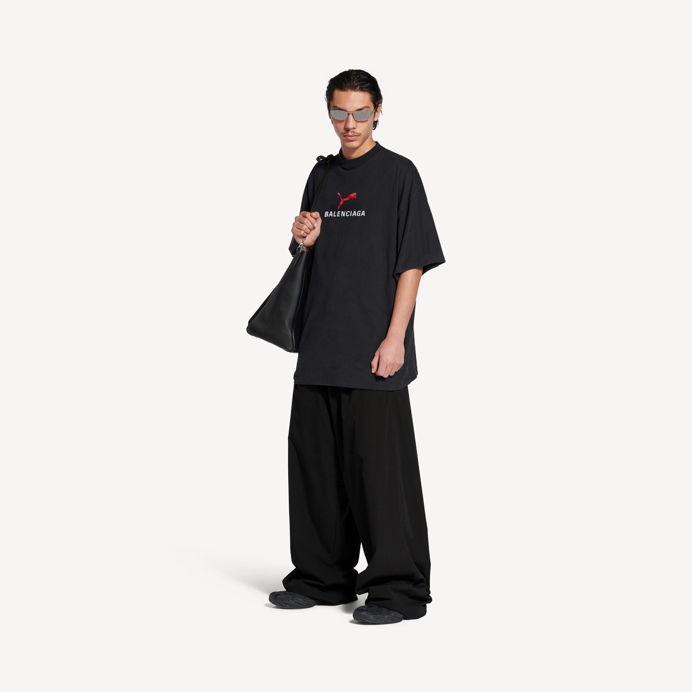 Balenciaga × Puma PUMA OVERSIZED T-SHIRT IN BLACK FADED Size US L / EU 52-54 / 3 - 2 Thumbnail