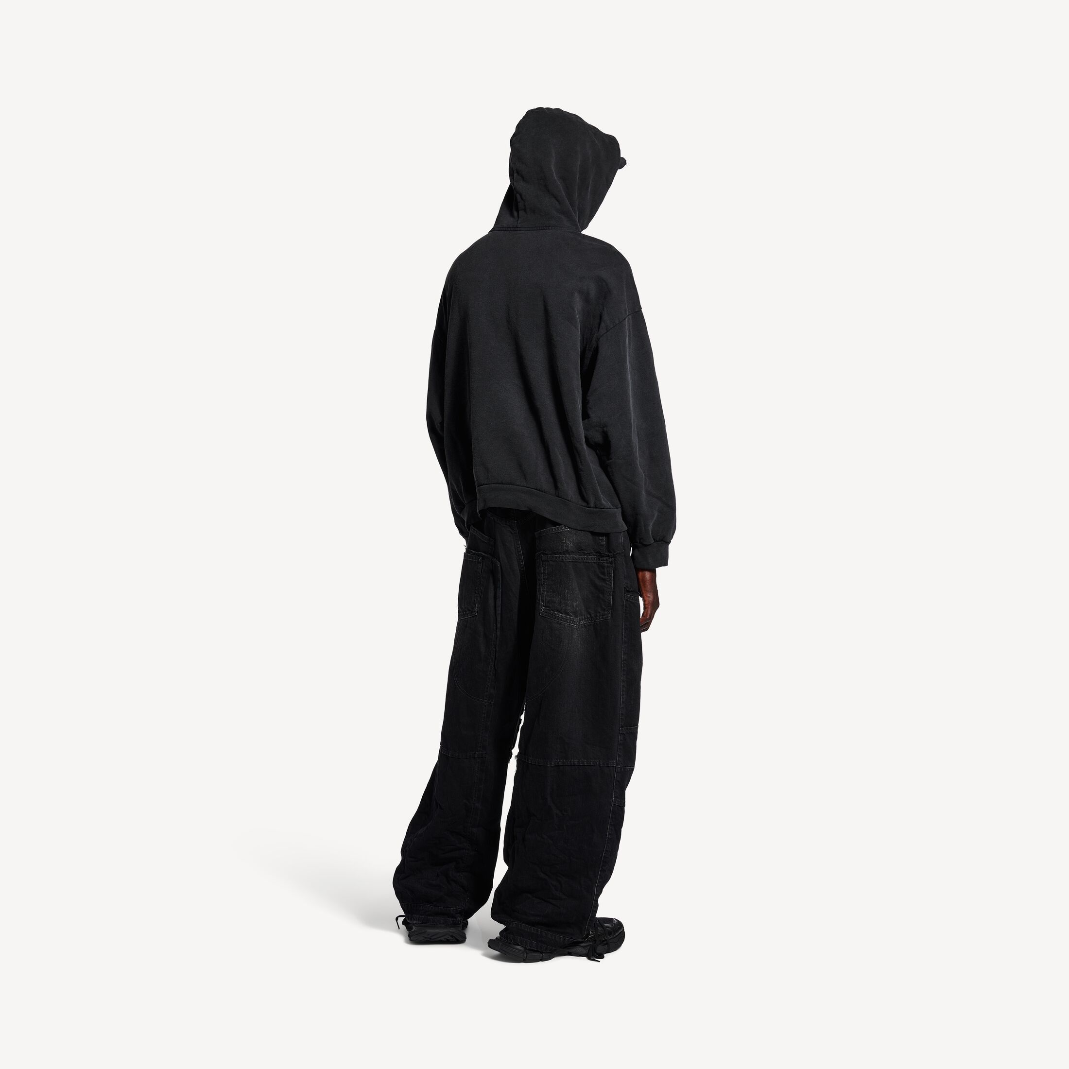Balenciaga × Puma PUMA MEDIUM FIT HOODIE IN BLACK FADED Size US XL / EU 56 / 4 - 4 Thumbnail