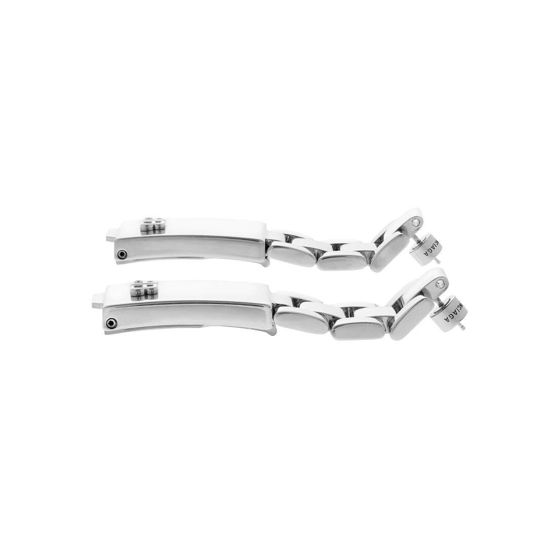 Balenciaga 24/7 earrings in silver Size ONE SIZE - 3 Thumbnail