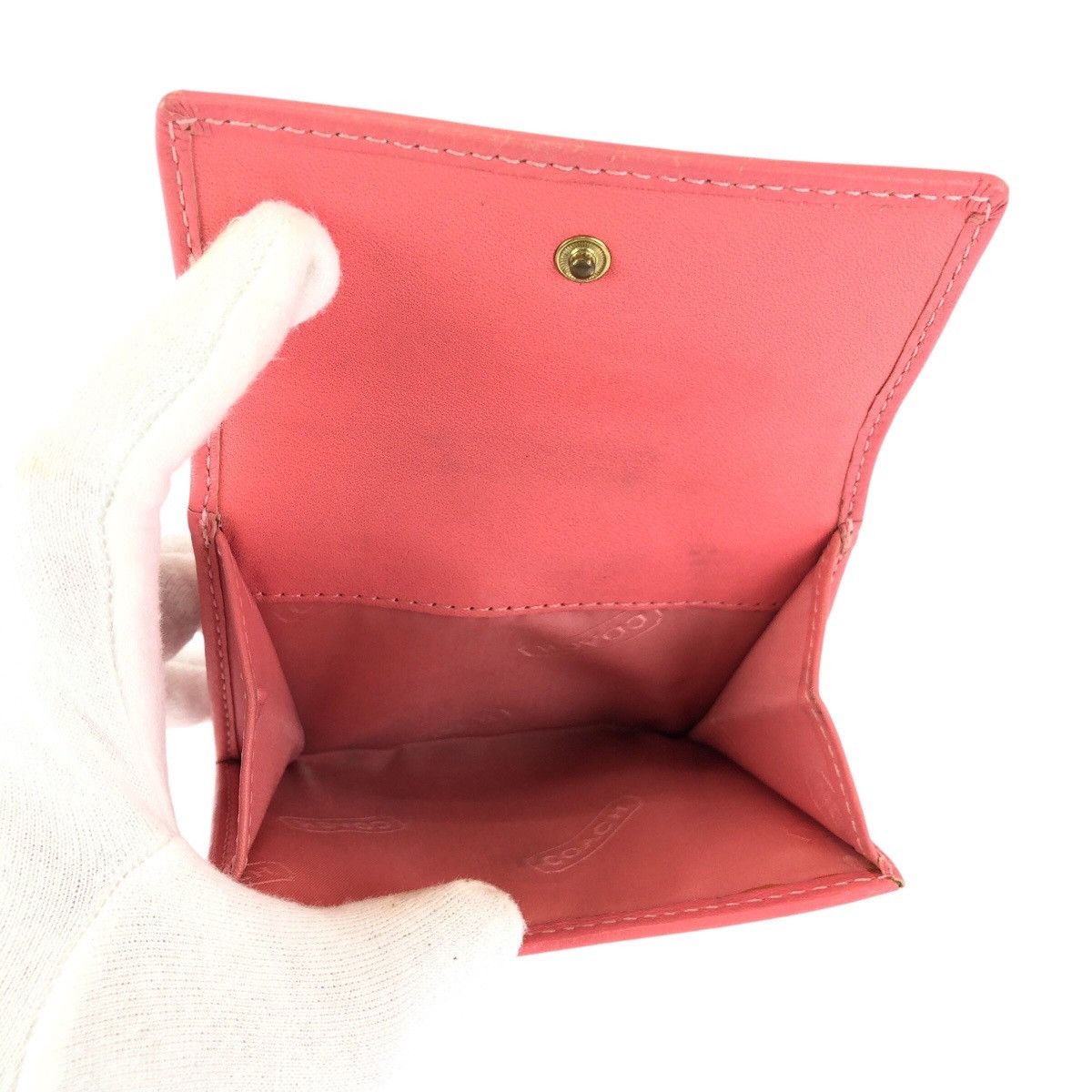 Coach Coach COACH Signature Canvas Leather Wallet Textile Short Wallet DUTY FREE for USA Size ONE SIZE - 7 Thumbnail