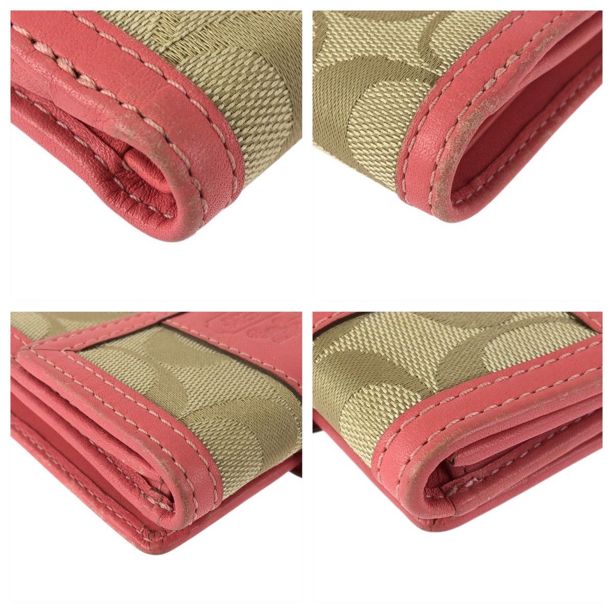 Coach Coach COACH Signature Canvas Leather Wallet Textile Short Wallet DUTY FREE for USA Size ONE SIZE - 3 Thumbnail