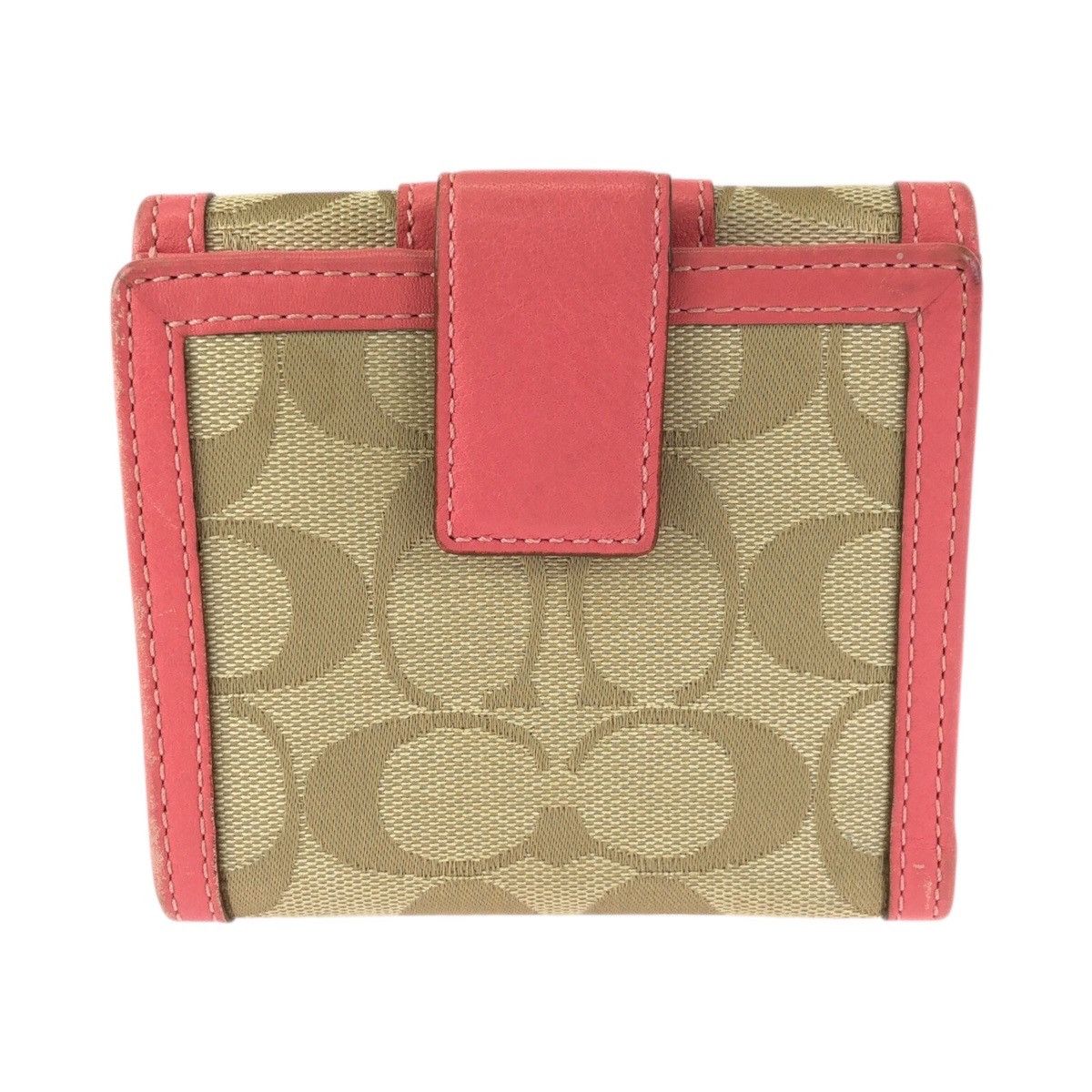 Coach Coach COACH Signature Canvas Leather Wallet Textile Short Wallet DUTY FREE for USA Size ONE SIZE - 2 Thumbnail
