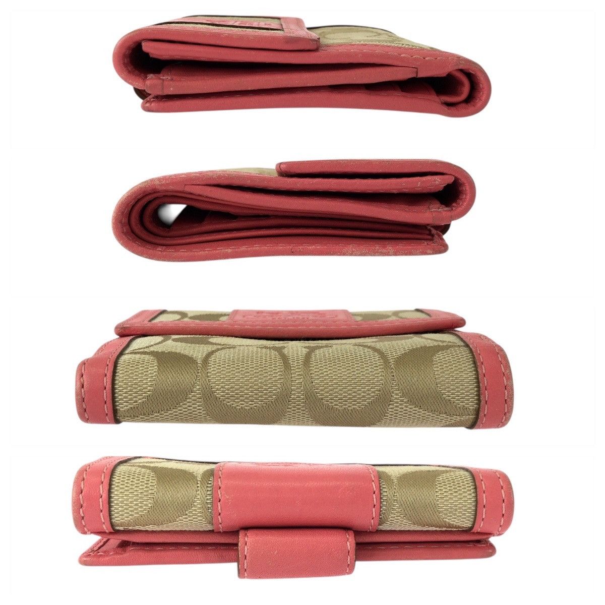 Coach Coach COACH Signature Canvas Leather Wallet Textile Short Wallet DUTY FREE for USA Size ONE SIZE - 10 Thumbnail