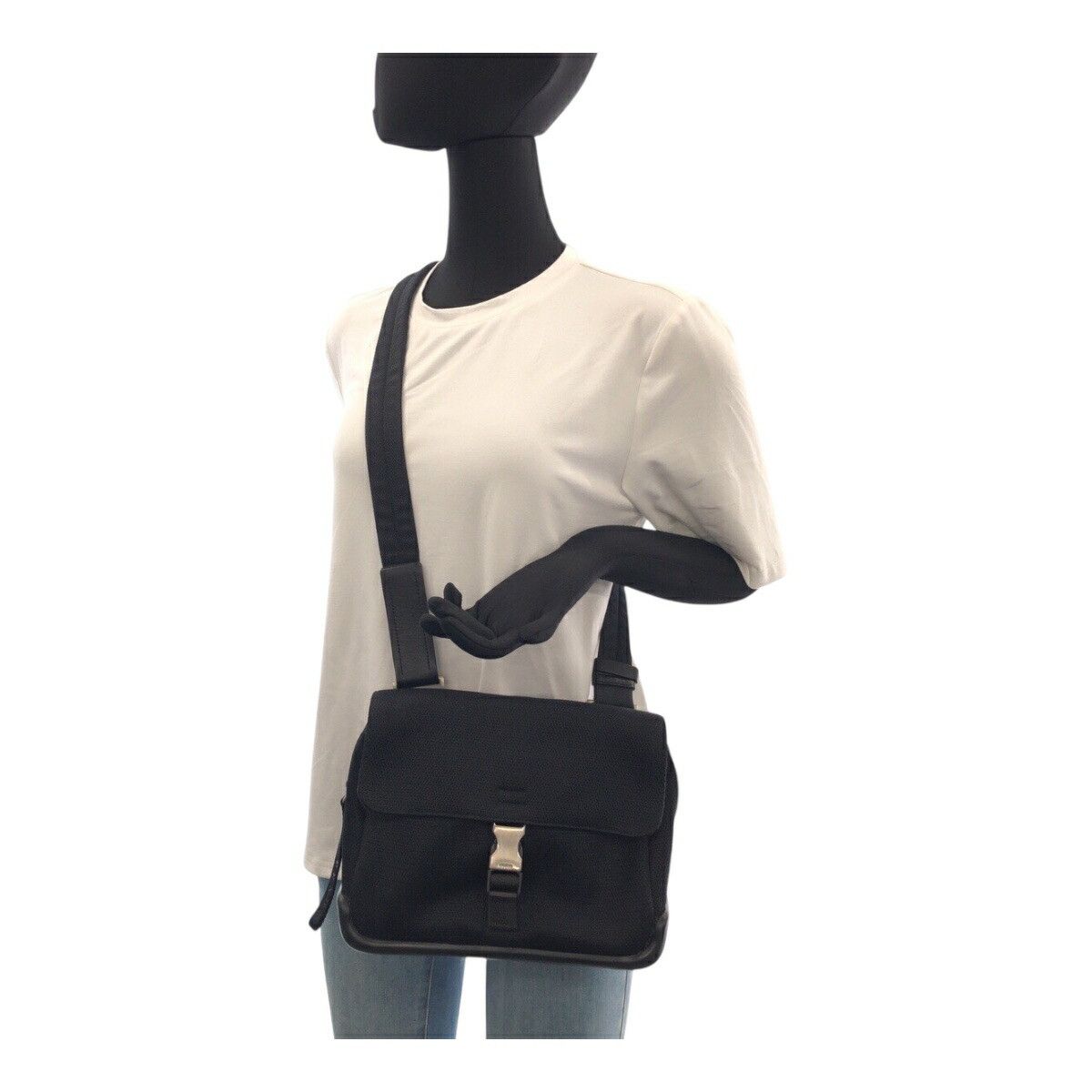 Prada Prada Prada Sports Polyester Rubber Leather Shoulder Bag Textile Shoulder Bag DUTY FREE for USA Size ONE SIZE - 7 Thumbnail
