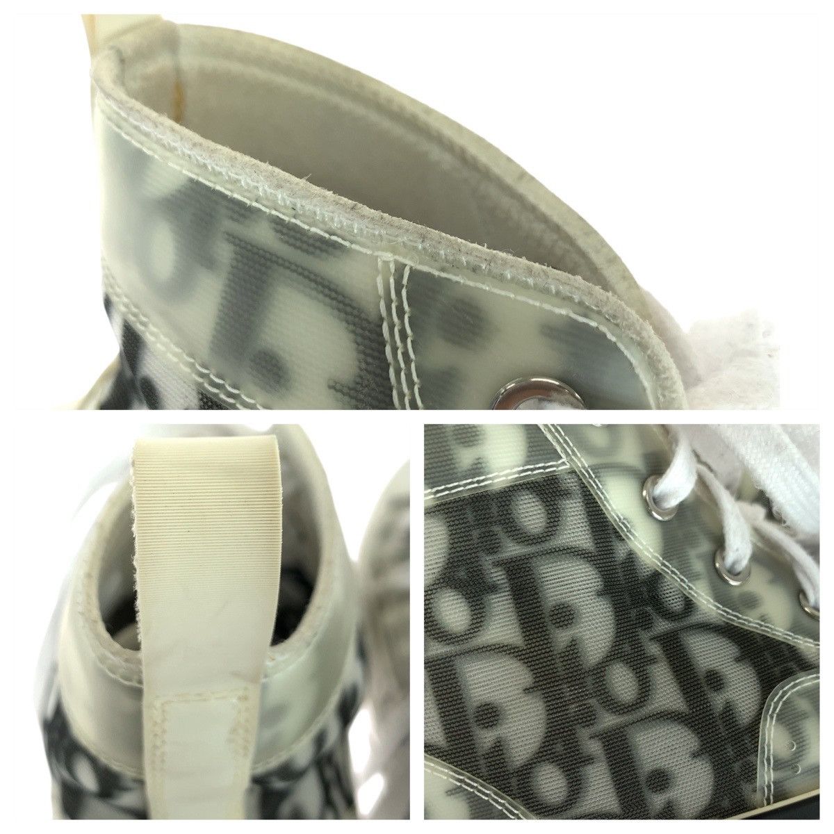 Dior Dior Dior Oblique Fabric Rubber High Top Sneakers Textile Shoes DUTY FREE for USA Size ONE SIZE - 10 Thumbnail