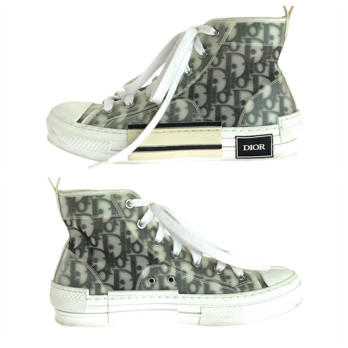 Dior Dior Dior Oblique Fabric Rubber High Top Sneakers Textile Shoes DUTY FREE for USA Size ONE SIZE - 7 Thumbnail