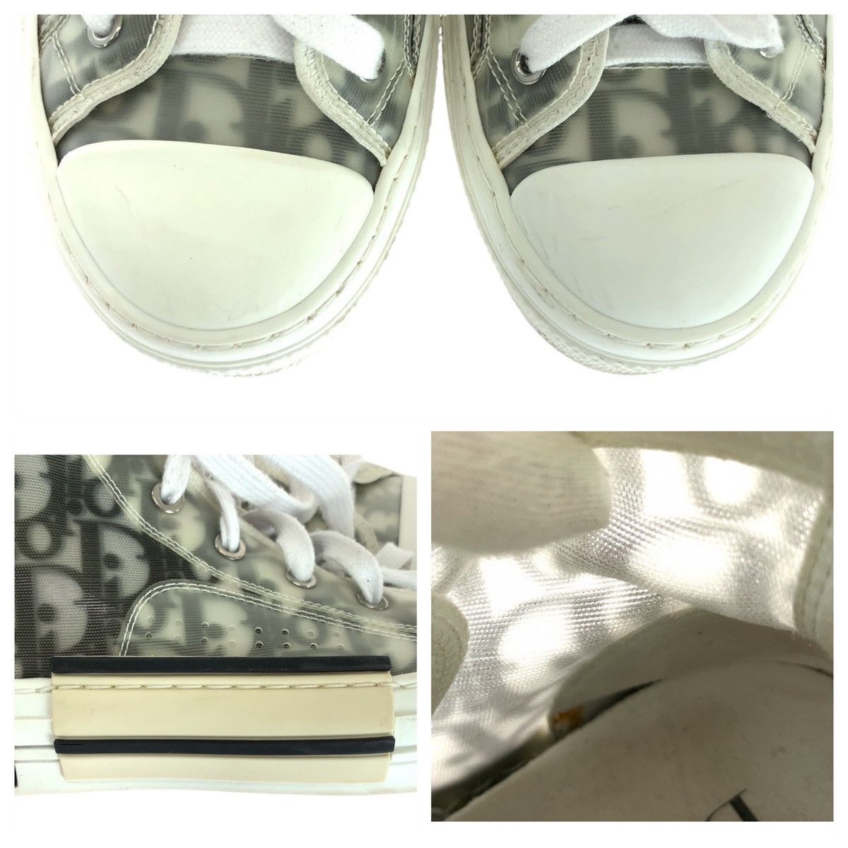 Dior Dior Dior Oblique Fabric Rubber High Top Sneakers Textile Shoes DUTY FREE for USA Size ONE SIZE - 9 Thumbnail