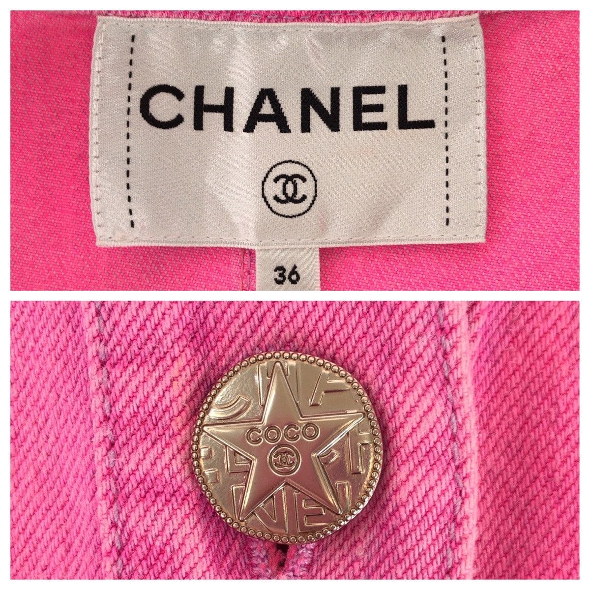 Chanel Chanel Chanel Coco Mark Cotton Denim Jacket Textile Outerwear P70707V62121 DUTY FREE for USA Size ONE SIZE - 4 Thumbnail