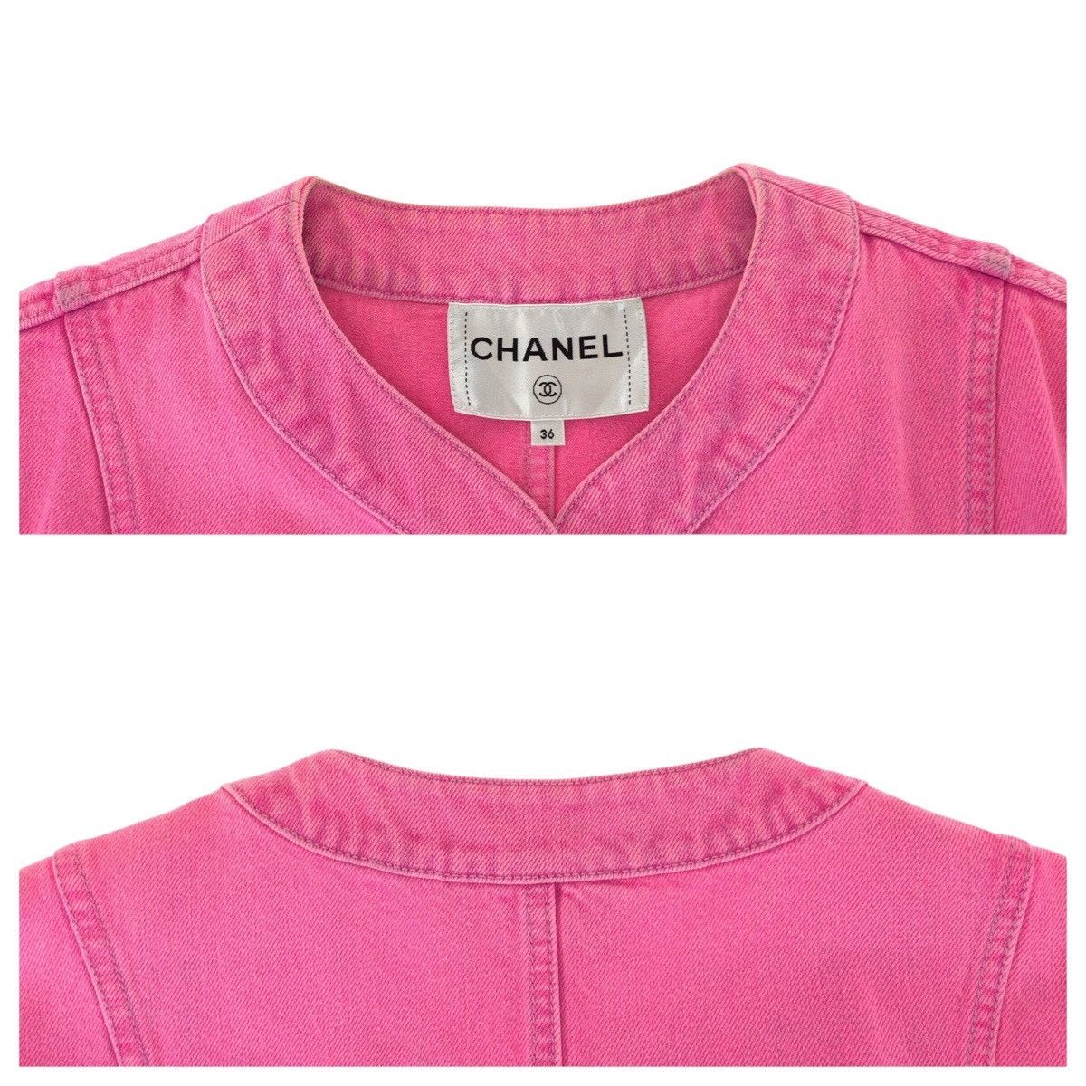 Chanel Chanel Chanel Coco Mark Cotton Denim Jacket Textile Outerwear P70707V62121 DUTY FREE for USA Size ONE SIZE - 3 Thumbnail