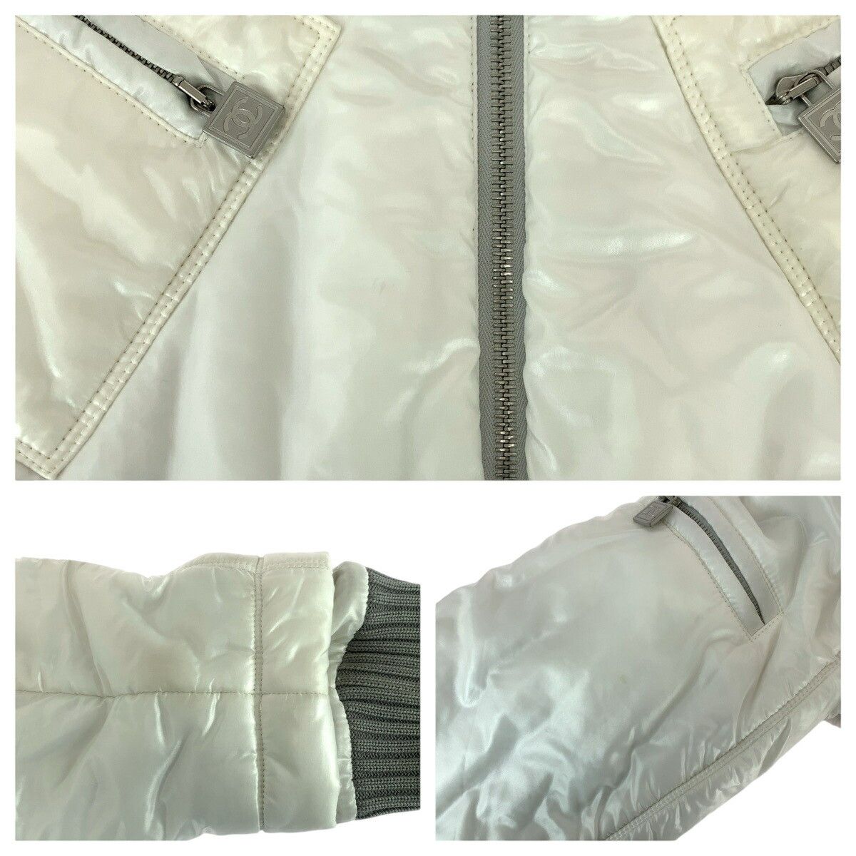 Chanel Chanel CHANEL Coco Mark Nylon Down Jacket Textile Outerwear P21850V13361 DUTY FREE for USA Size ONE SIZE - 8 Thumbnail