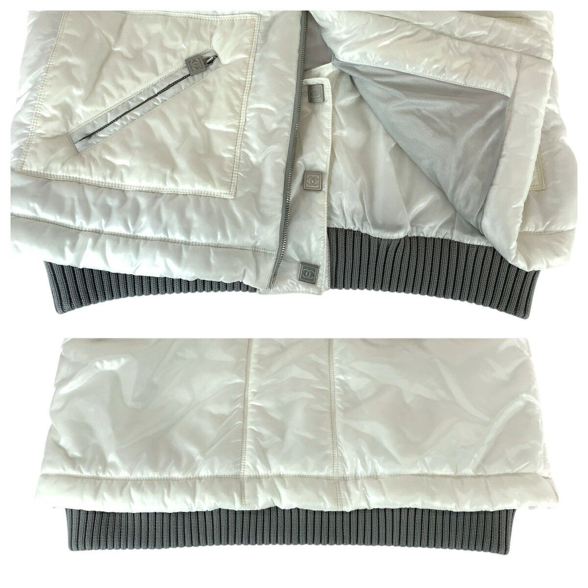 Chanel Chanel CHANEL Coco Mark Nylon Down Jacket Textile Outerwear P21850V13361 DUTY FREE for USA Size ONE SIZE - 4 Thumbnail