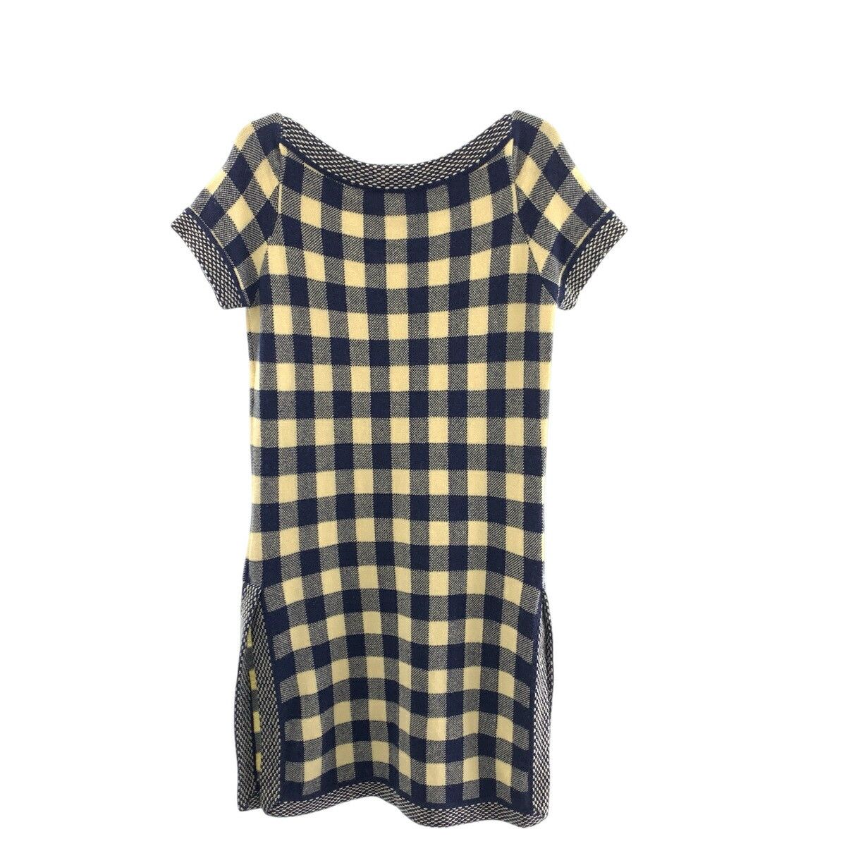 Chanel Chanel CHANEL Coco Mark Check Cashmere Dress Textile Dresses P40300K02908 DUTY FREE for USA Size ONE SIZE - 2 Thumbnail