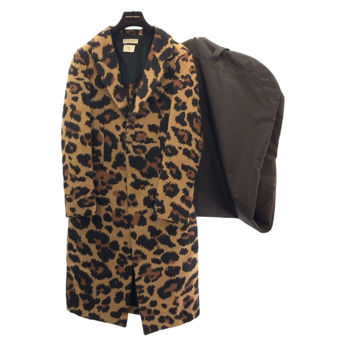 Bottega Veneta Bottega Veneta Bottega Veneta Leopard Nylon Acrylic Mohair Long Coat Textile Outerwear DUTY FREE for USA Size ONE SIZE - 3 Thumbnail