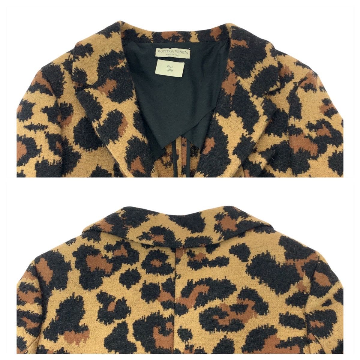 Bottega Veneta Bottega Veneta Bottega Veneta Leopard Nylon Acrylic Mohair Long Coat Textile Outerwear DUTY FREE for USA Size ONE SIZE - 7 Thumbnail
