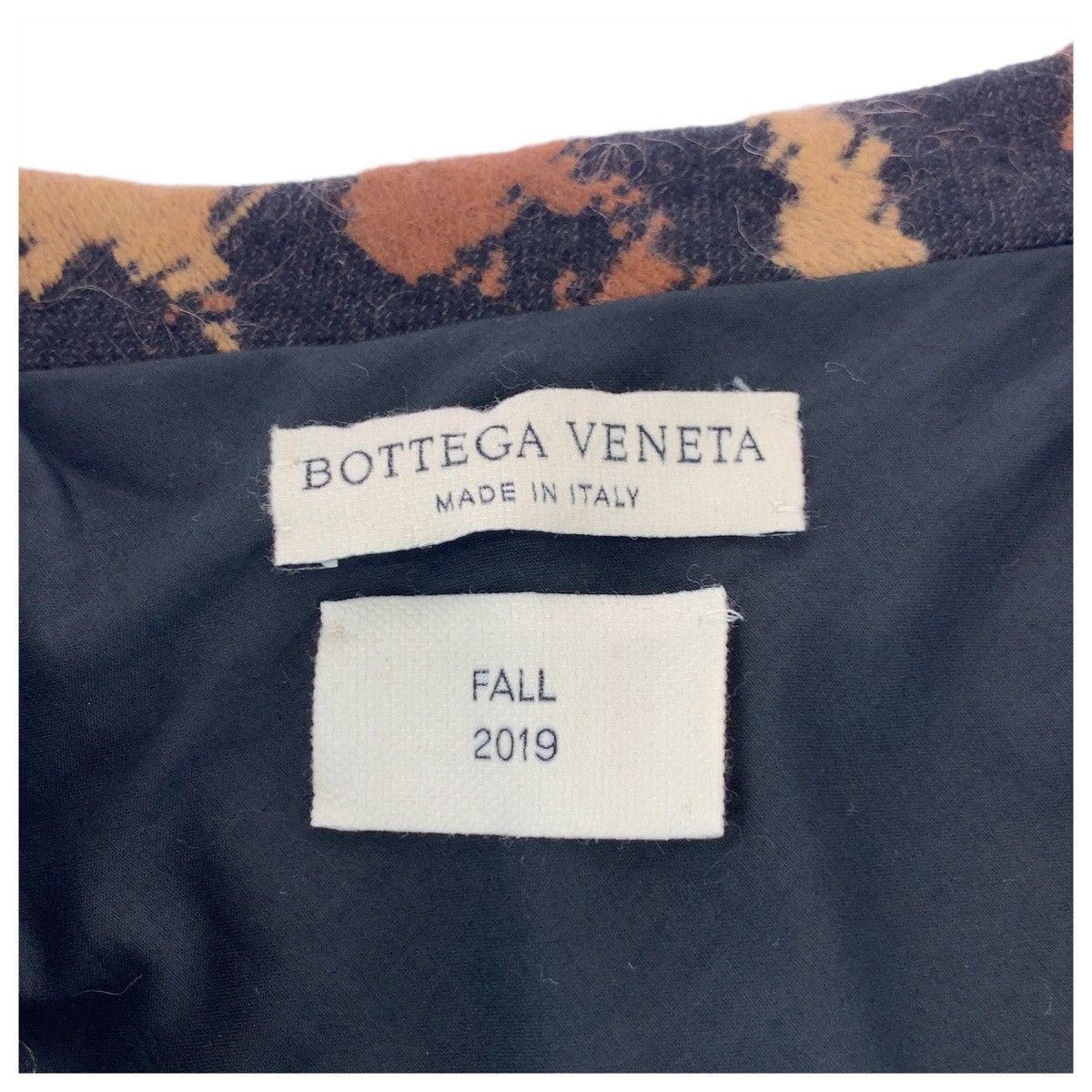 Bottega Veneta Bottega Veneta Bottega Veneta Leopard Nylon Acrylic Mohair Long Coat Textile Outerwear DUTY FREE for USA Size ONE SIZE - 4 Thumbnail