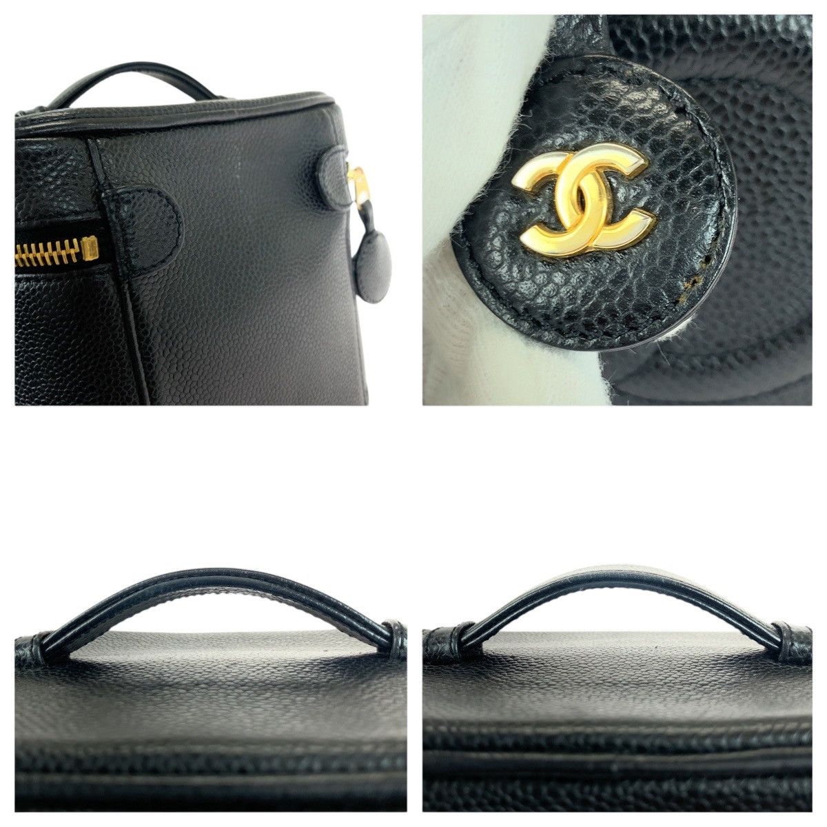 Chanel Chanel Chanel Coco Mark Caviar Skin Vanity Bag Leather Vanity Bag DUTY FREE for USA Size ONE SIZE - 5 Thumbnail