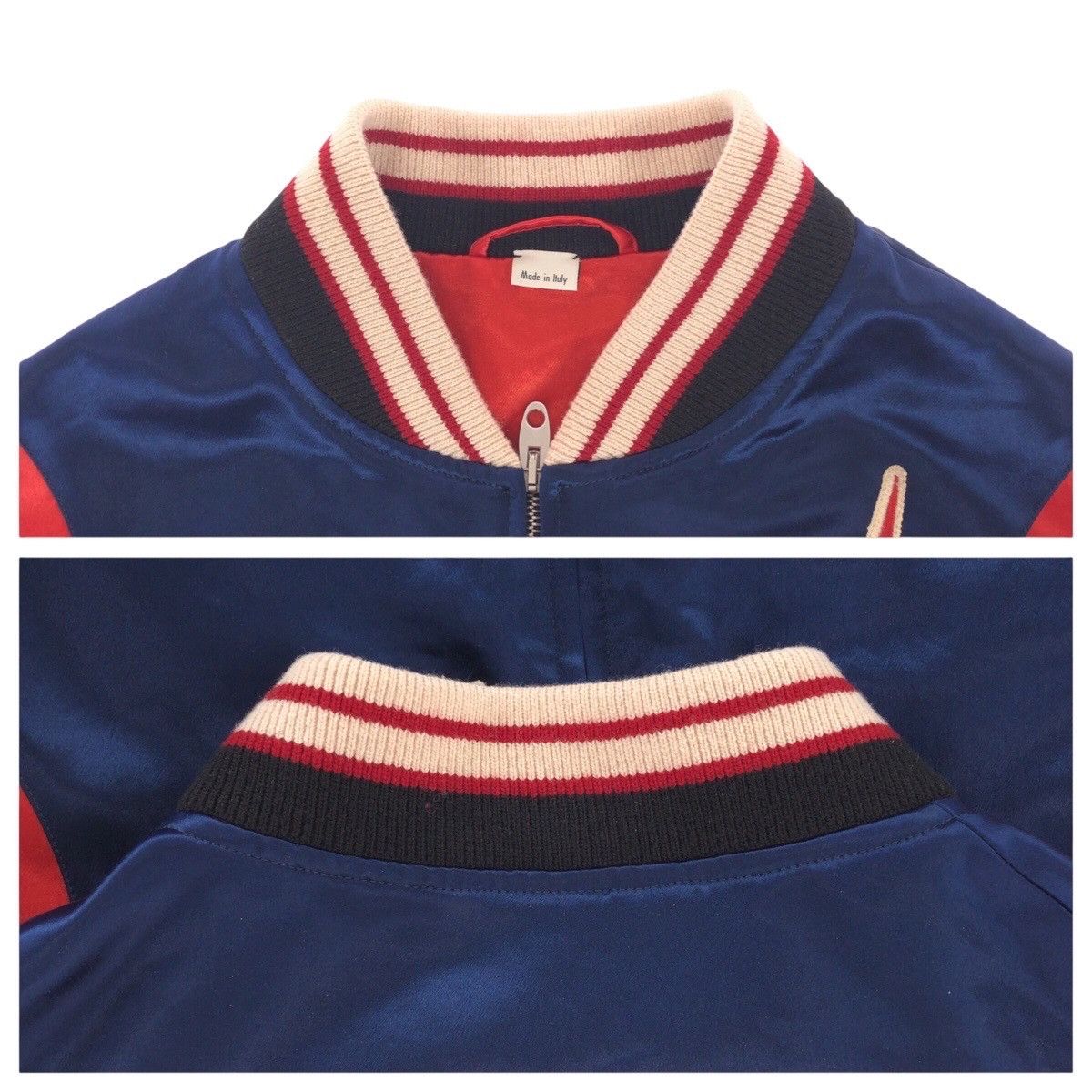 Gucci Gucci GUCCI GG Acetate Rayon Polyester Stadium Jacket Textile Outerwear 575315 ZABZR DUTY FREE for USA Size ONE SIZE - 5 Thumbnail
