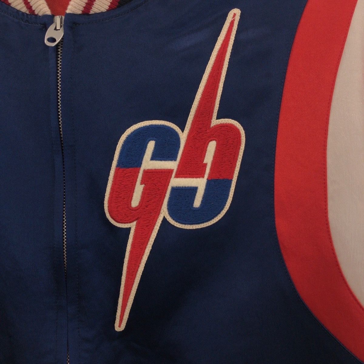 Gucci Gucci GUCCI GG Acetate Rayon Polyester Stadium Jacket Textile Outerwear 575315 ZABZR DUTY FREE for USA Size ONE SIZE - 8 Thumbnail