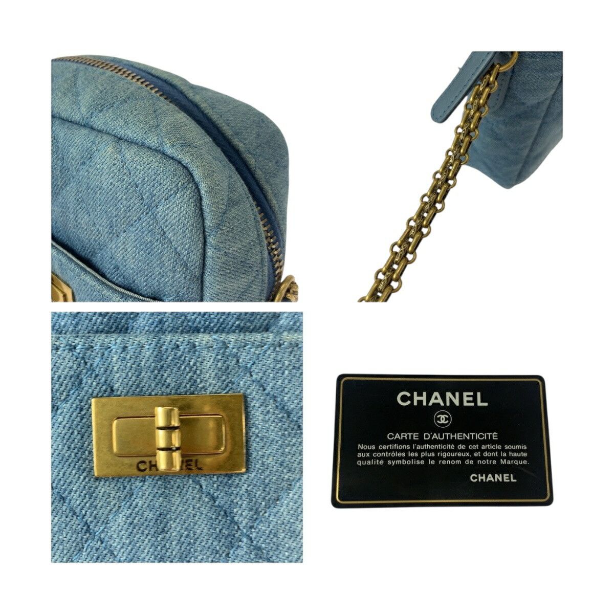 Chanel Chanel Chanel 2.55 Denim Shoulder Bag Textile Shoulder Bag DUTY FREE for USA Size ONE SIZE - 5 Thumbnail