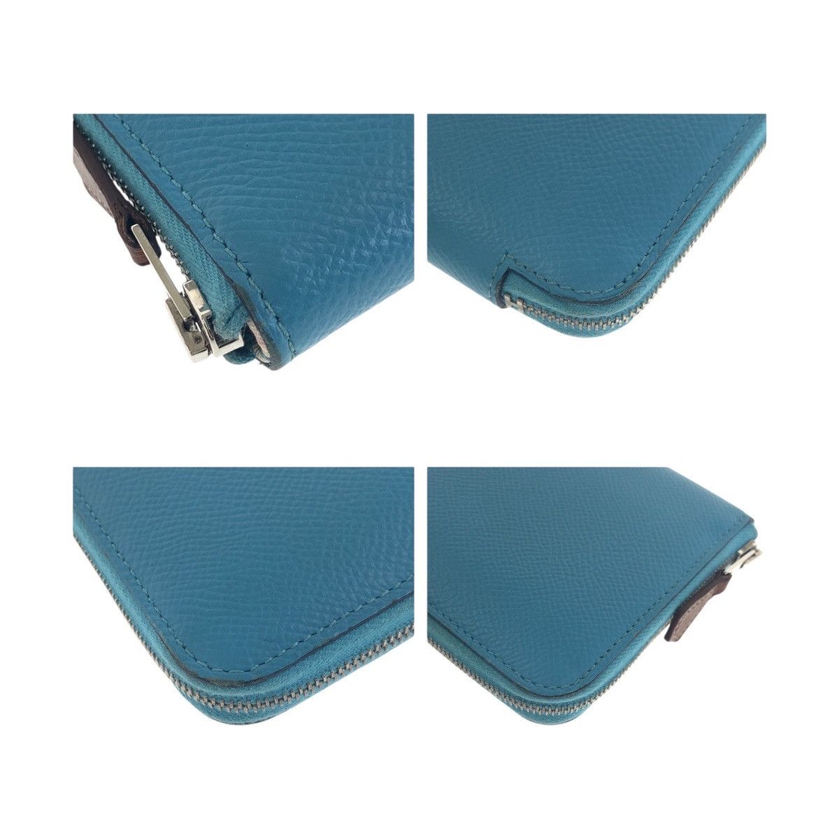 Hermes Hermes Hermes Azap Compact Silk In Leather Silk Wallet Leather Short Wallet D DUTY FREE for USA Size ONE SIZE - 3 Thumbnail