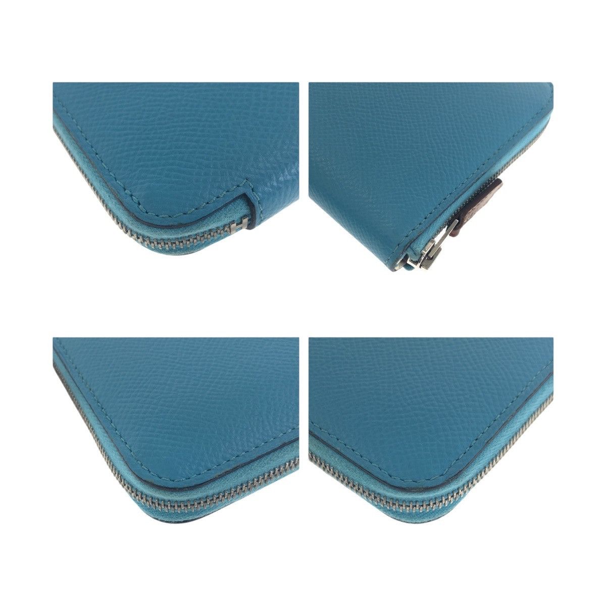 Hermes Hermes Hermes Azap Compact Silk In Leather Silk Wallet Leather Short Wallet D DUTY FREE for USA Size ONE SIZE - 4 Thumbnail
