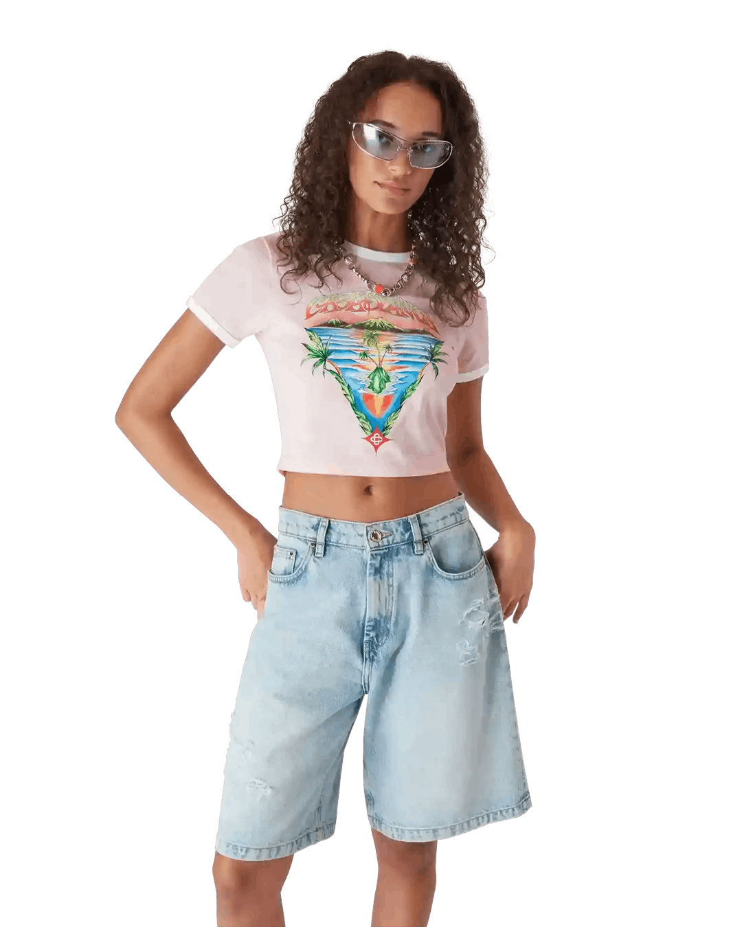 Casablanca Innocence Triangle Baby Tee Size US M / EU 48-50 / 2 - 4 Thumbnail