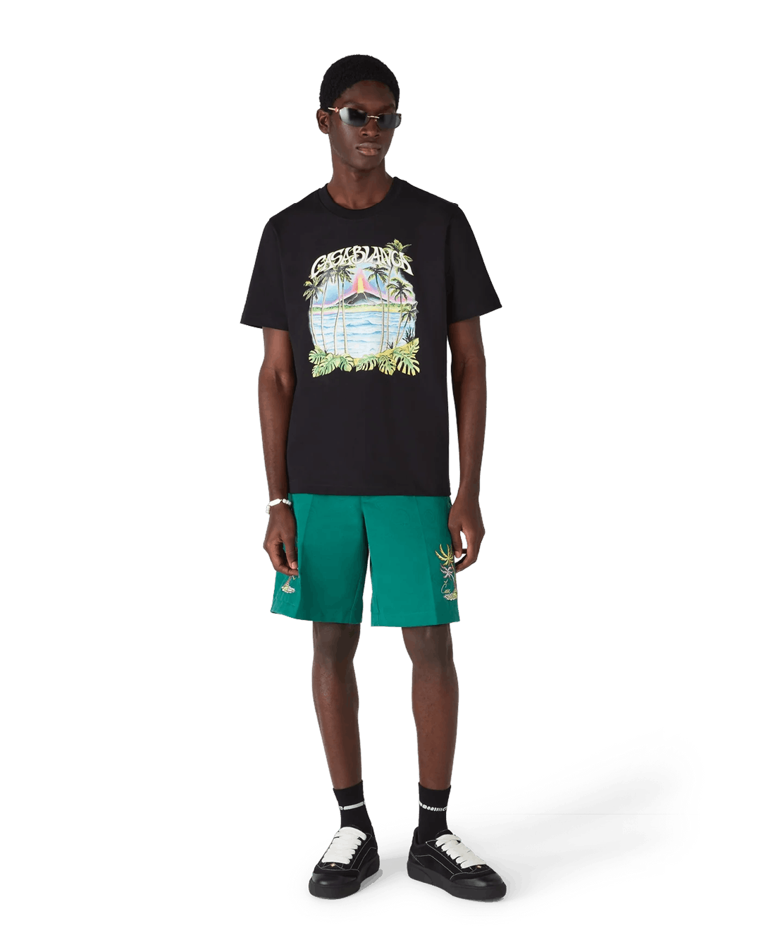 Casablanca Volcano Printed Classic T-shirt Black Size US S / EU 44-46 / 1 - 2 Thumbnail