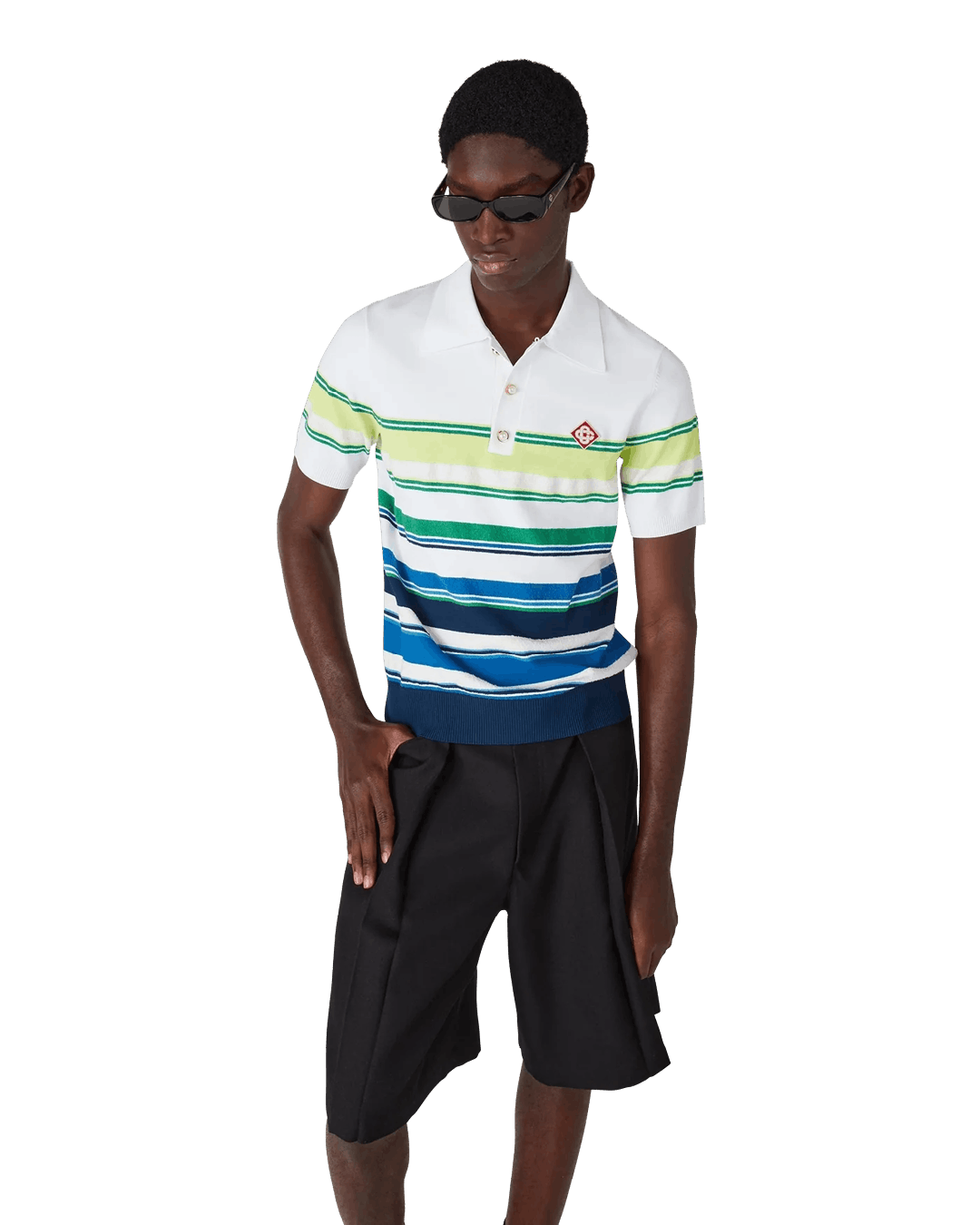 Casablanca Gradient Stripe Short Sleeve Polo Shirt Size US S / EU 44-46 / 1 - 4 Thumbnail