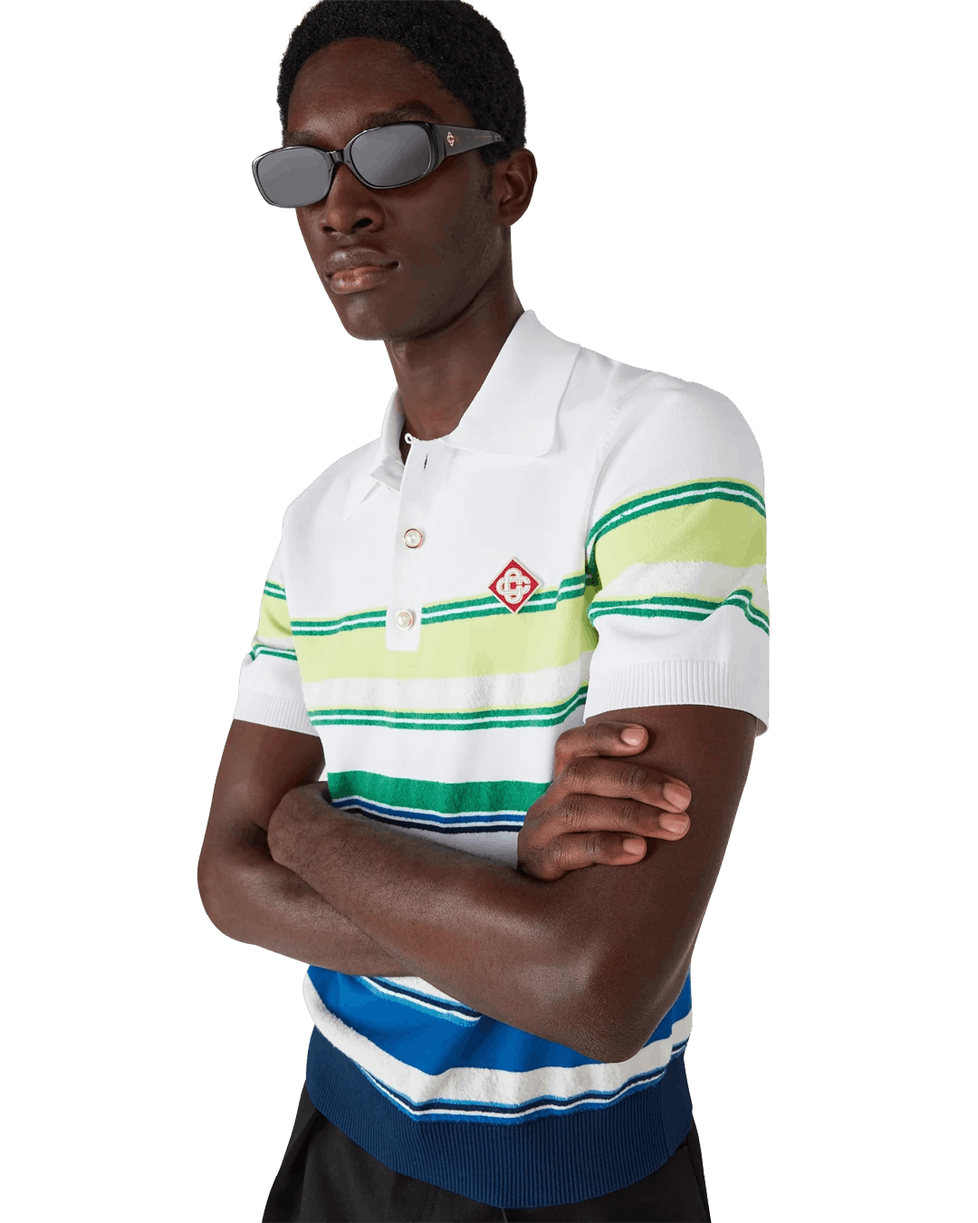 Casablanca Gradient Stripe Short Sleeve Polo Shirt Size US S / EU 44-46 / 1 - 5 Thumbnail