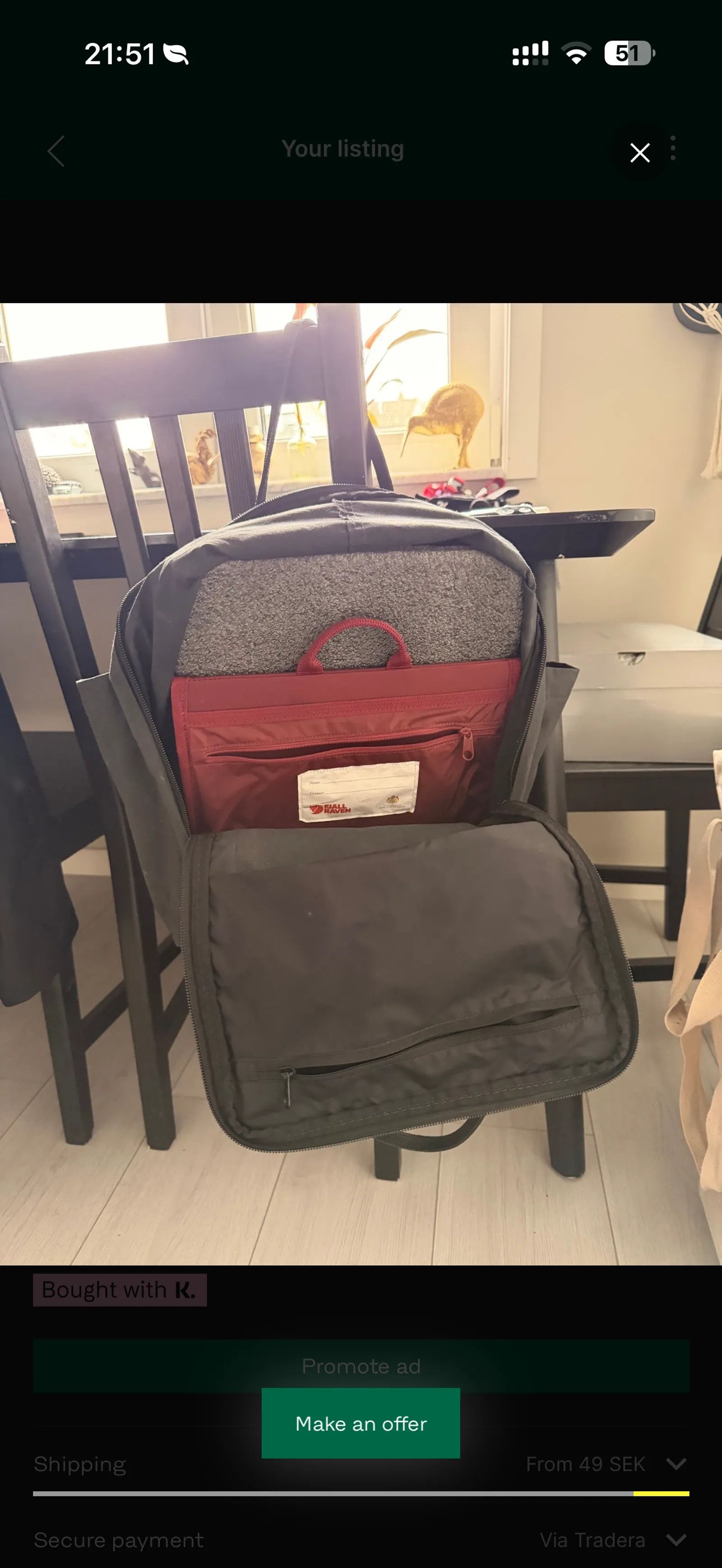 Fjallraven Fjällräven Kånken Laptop 17 Backpack Size ONE SIZE - 3 Thumbnail